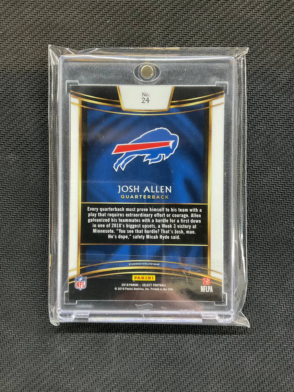 2018 Panini Select Josh Allen Rookie #24 Bills
