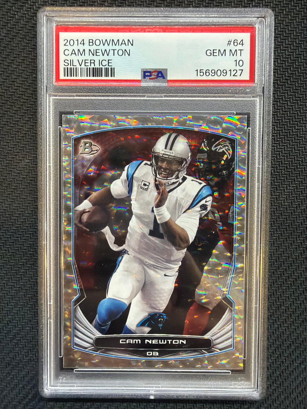 2014 Bowman Cam Newton Silver Ice #64 PSA 10 Panthers