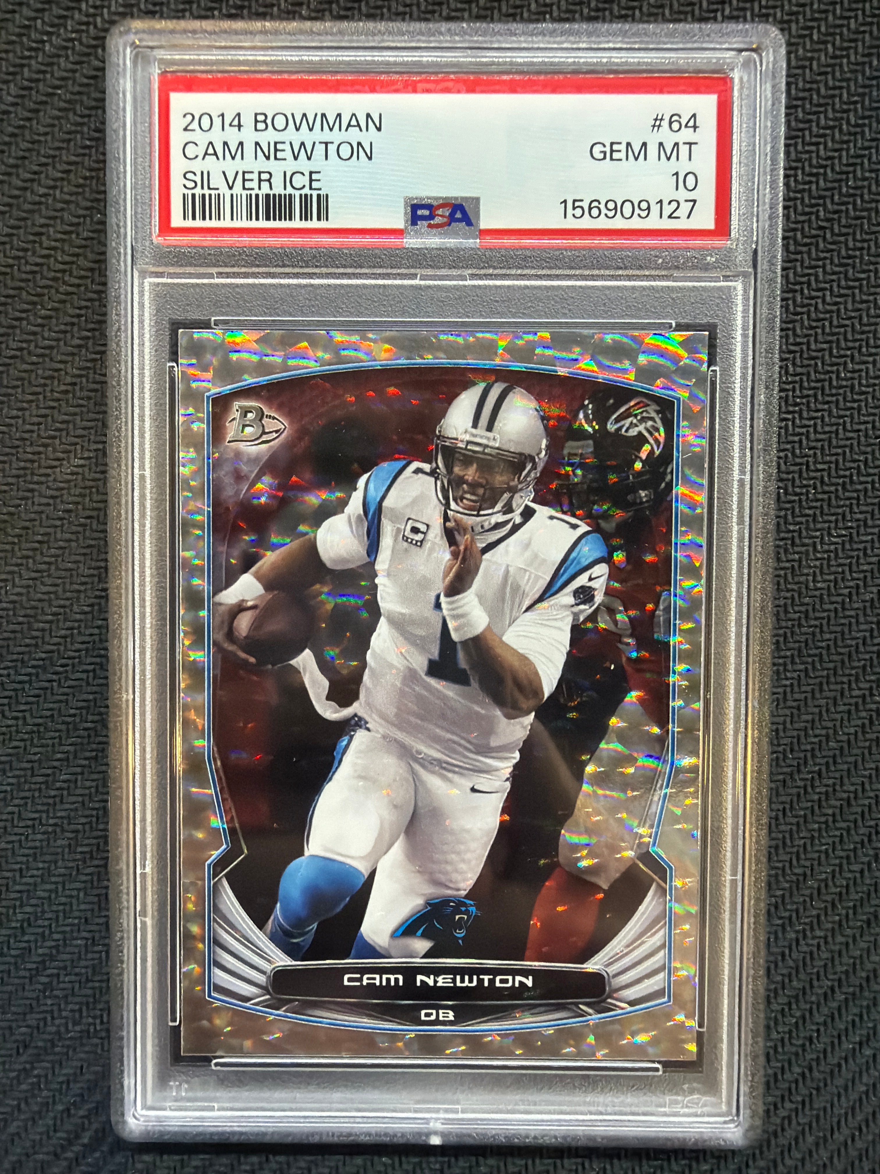 2014 Bowman Cam Newton Silver Ice #64 PSA 10 Panthers