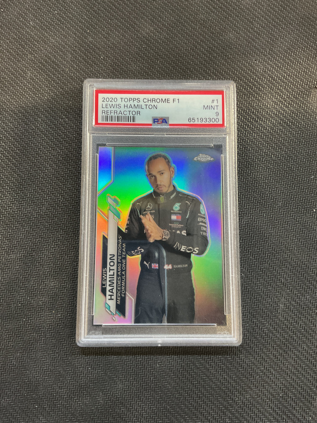2020 Topps Chrome F1 Lewis Hamilton Refractor PSA 9