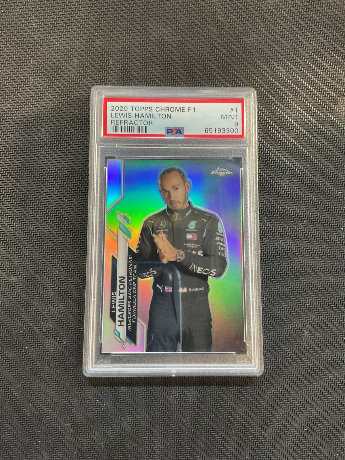 2020 Topps Chrome F1 Lewis Hamilton Refractor PSA 9