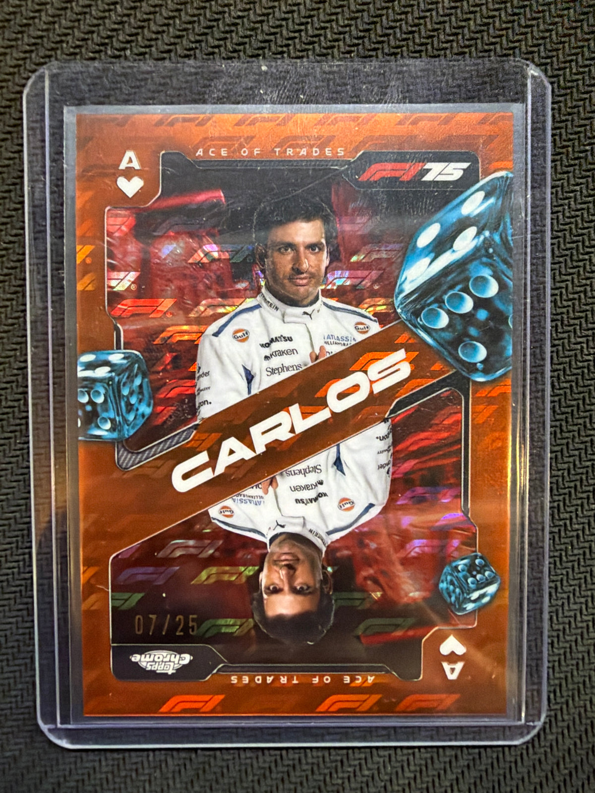 2025 Topps Chrome Carlos Sainz Ace Of Trades Ornange /25 #SCA-7