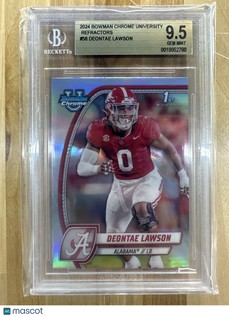 2024 Bowman U Chrome Deontae Lawson Refractor BGS 9.5 Alabama