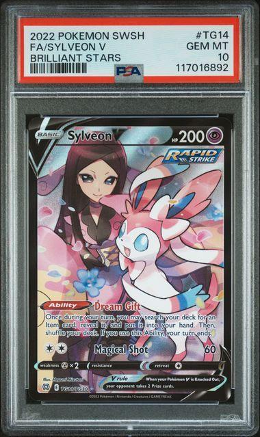 2022 Pokemon Brilliant Stars Sylveon V TG14 PSA 10
