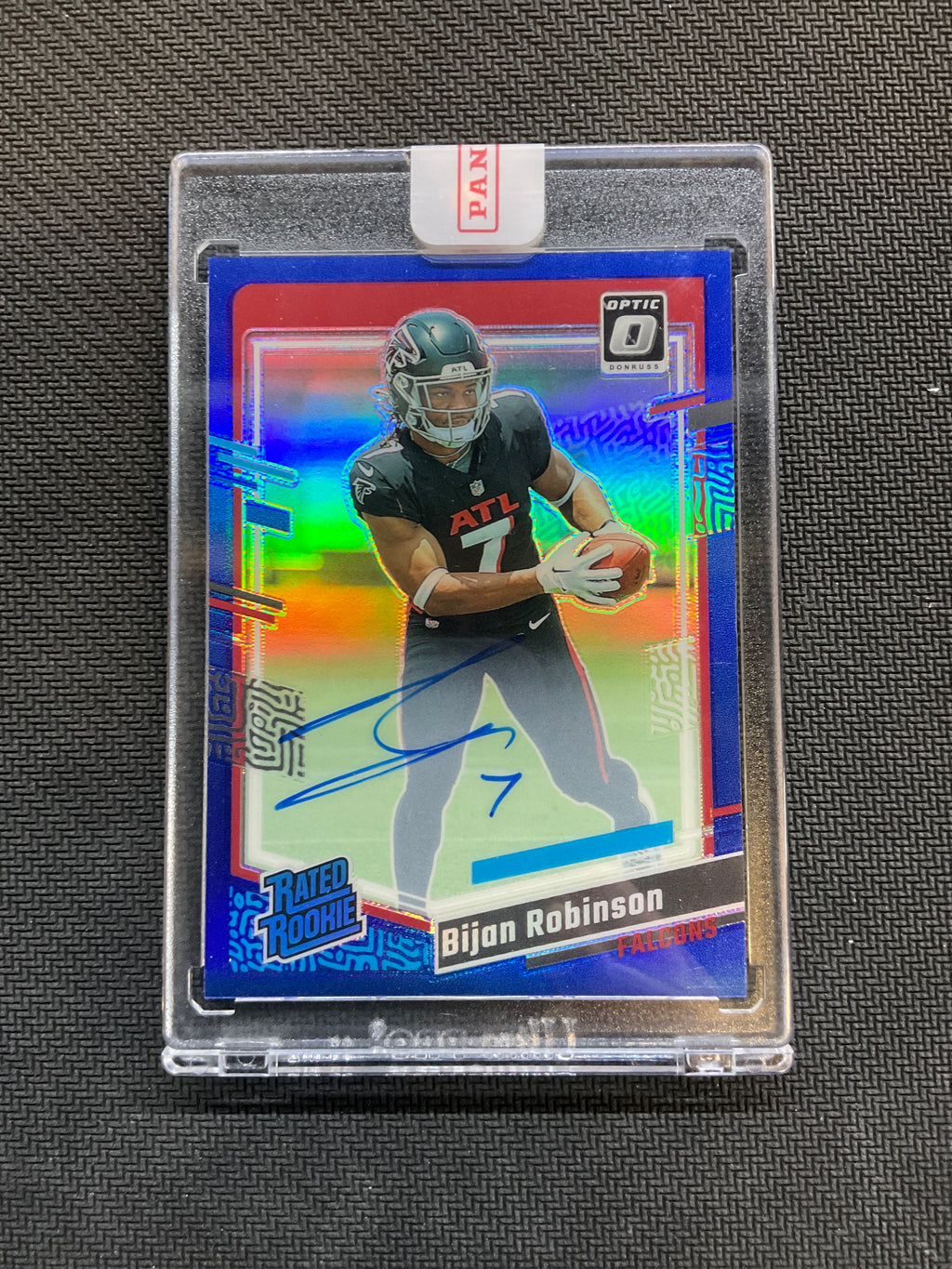 2023 Donruss Optic Bijan Robinson Rookie Auto Blue /99 Falcons