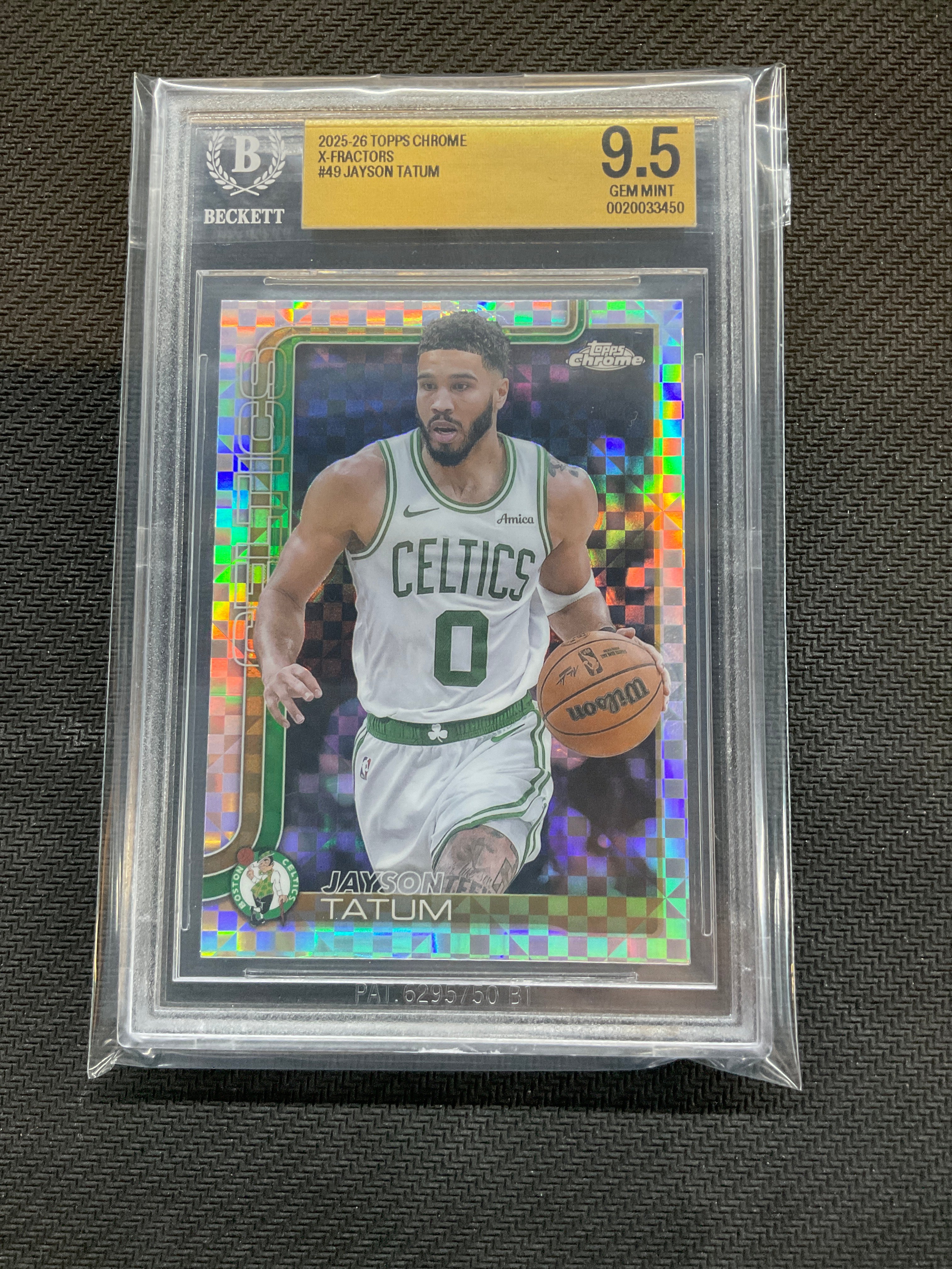2025/26 Topps Chrome Jayson Tatum XFractor BGS 9.5 Celtics