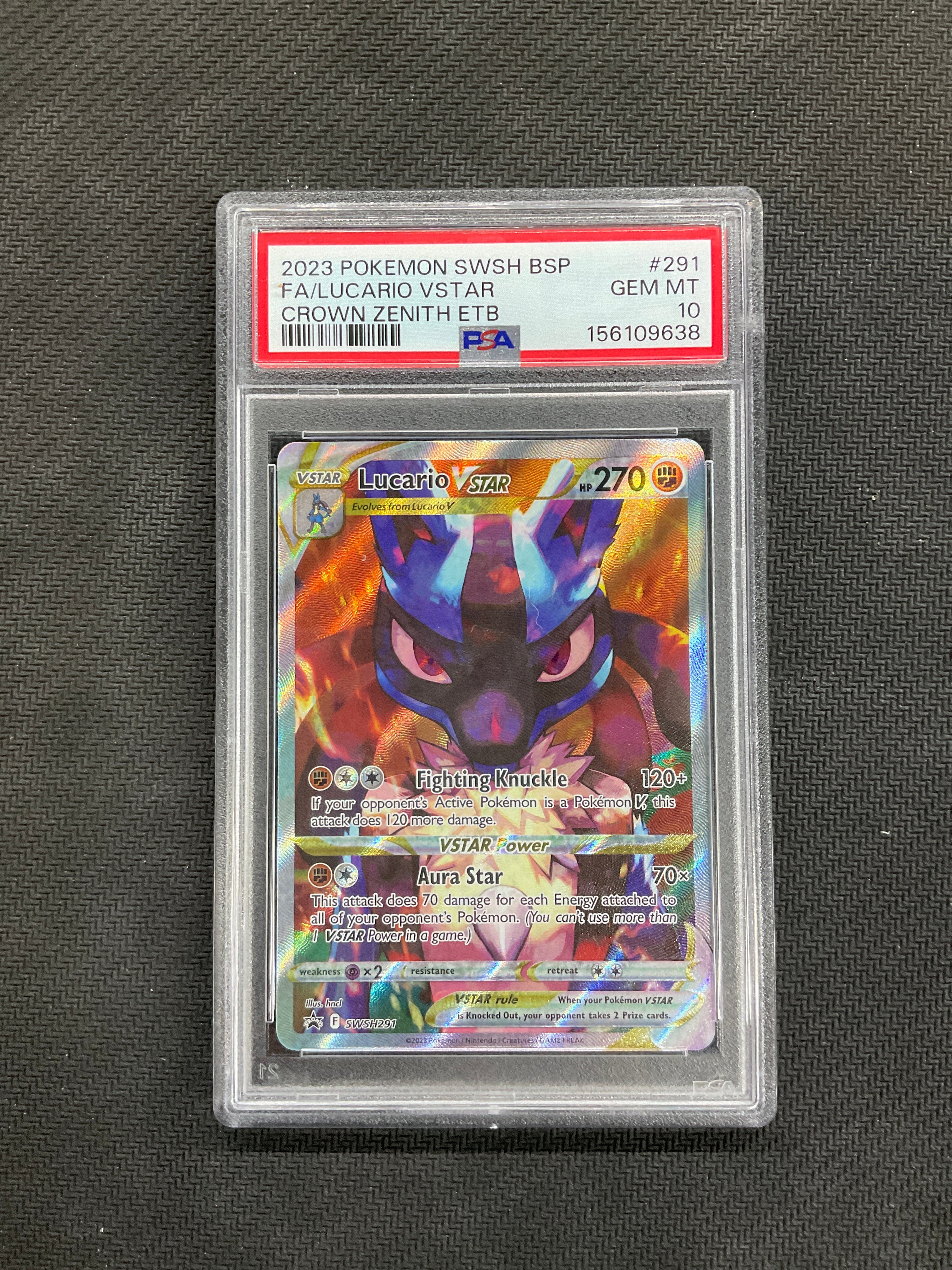 2027 Pokemon Crown Zenith Elite Trainer Promo Lucario VSTAR #291 PSA 10