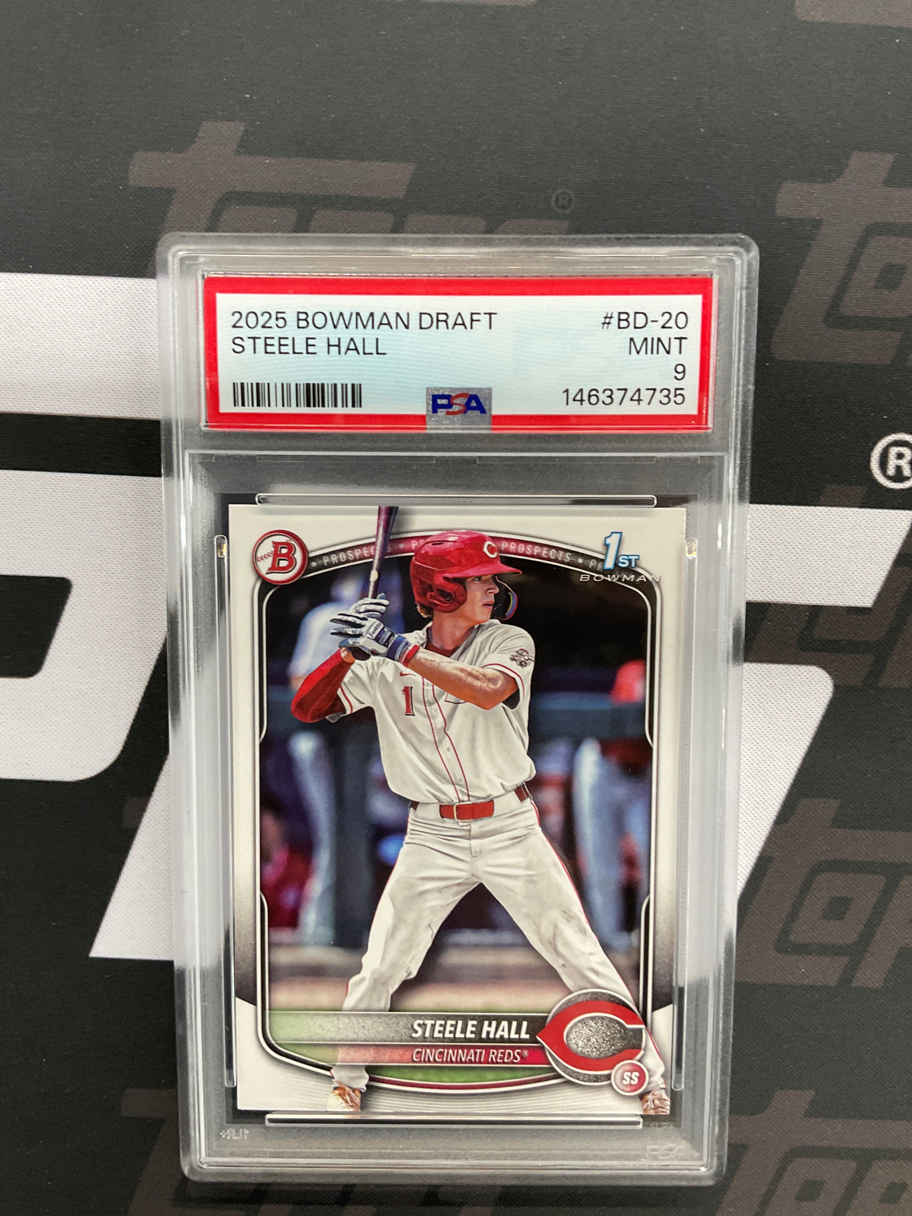 2025 Bowman Draft Steele Hall Rookie 1st PSA 9 Reds