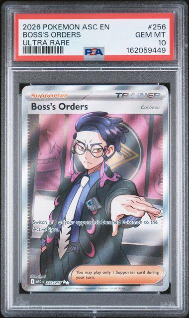 2026 Pokemon Ascended Heroes Boss's Orders 256 PSA 10