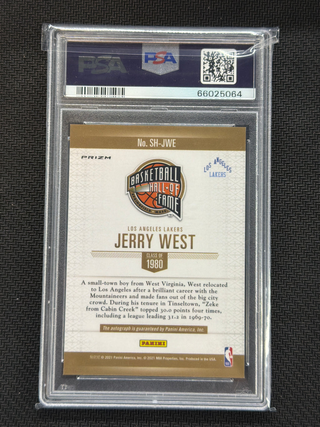 2021 Impeccable Jerry West HOF Auto PSA 9 064