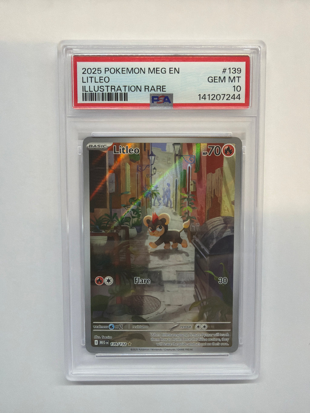 2025 Pokemon Mega Evolution Litleo 139 PSA 10