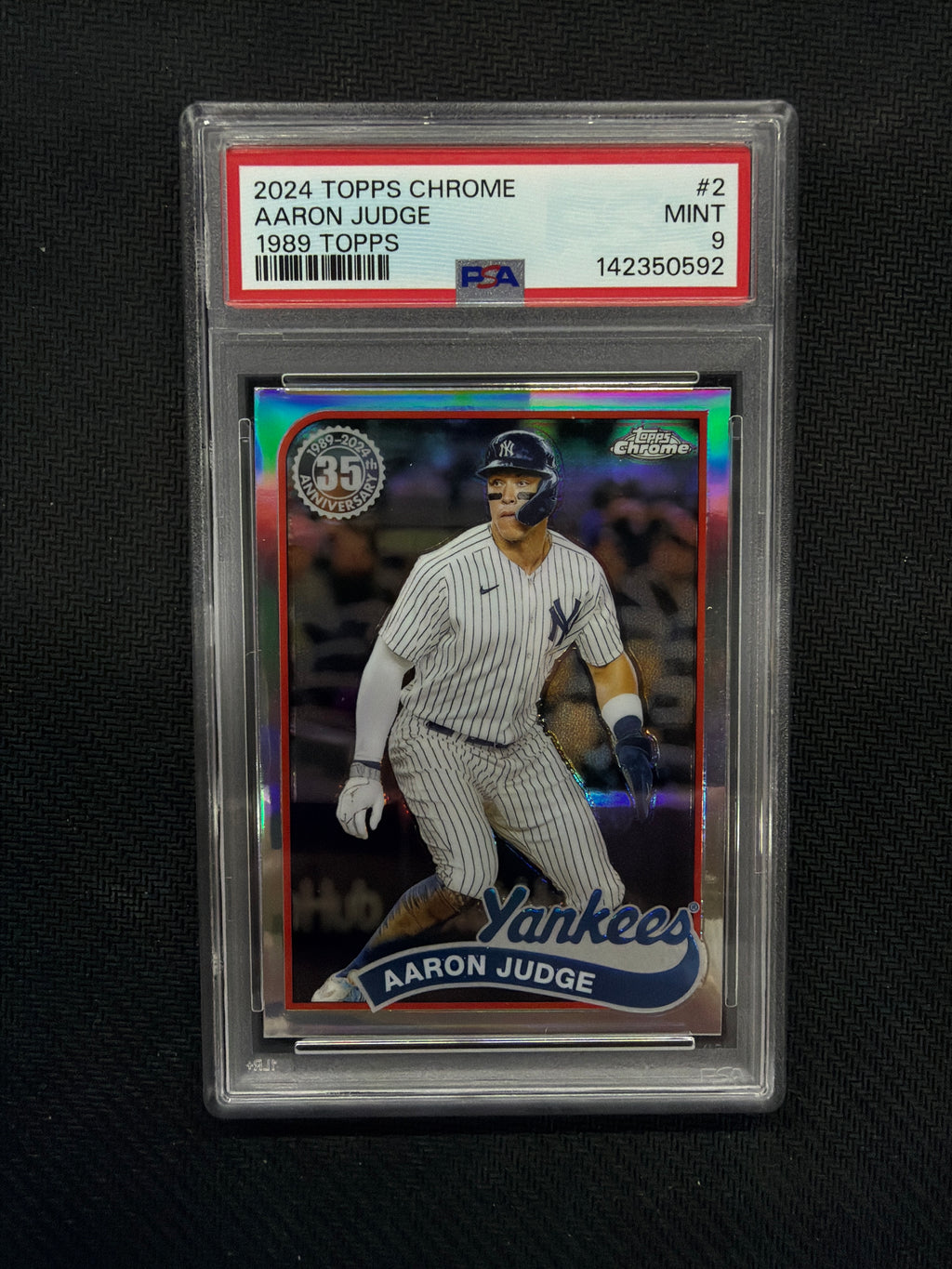 2024 Topps Chrome Aaron Judge 1989 Topps PSA 9 Yankees
