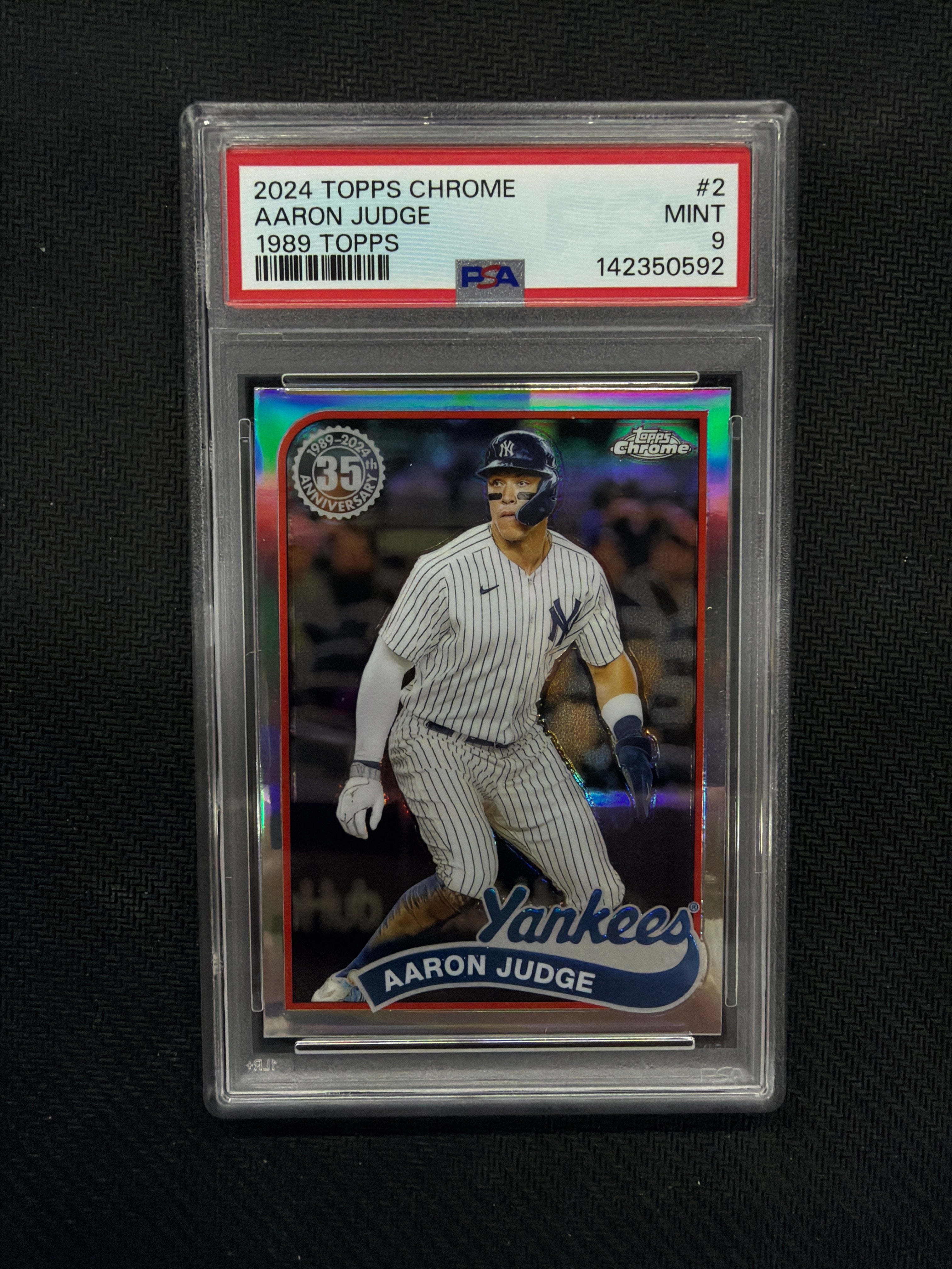 2024 Topps Chrome Aaron Judge 1989 Topps PSA 9 Yankees