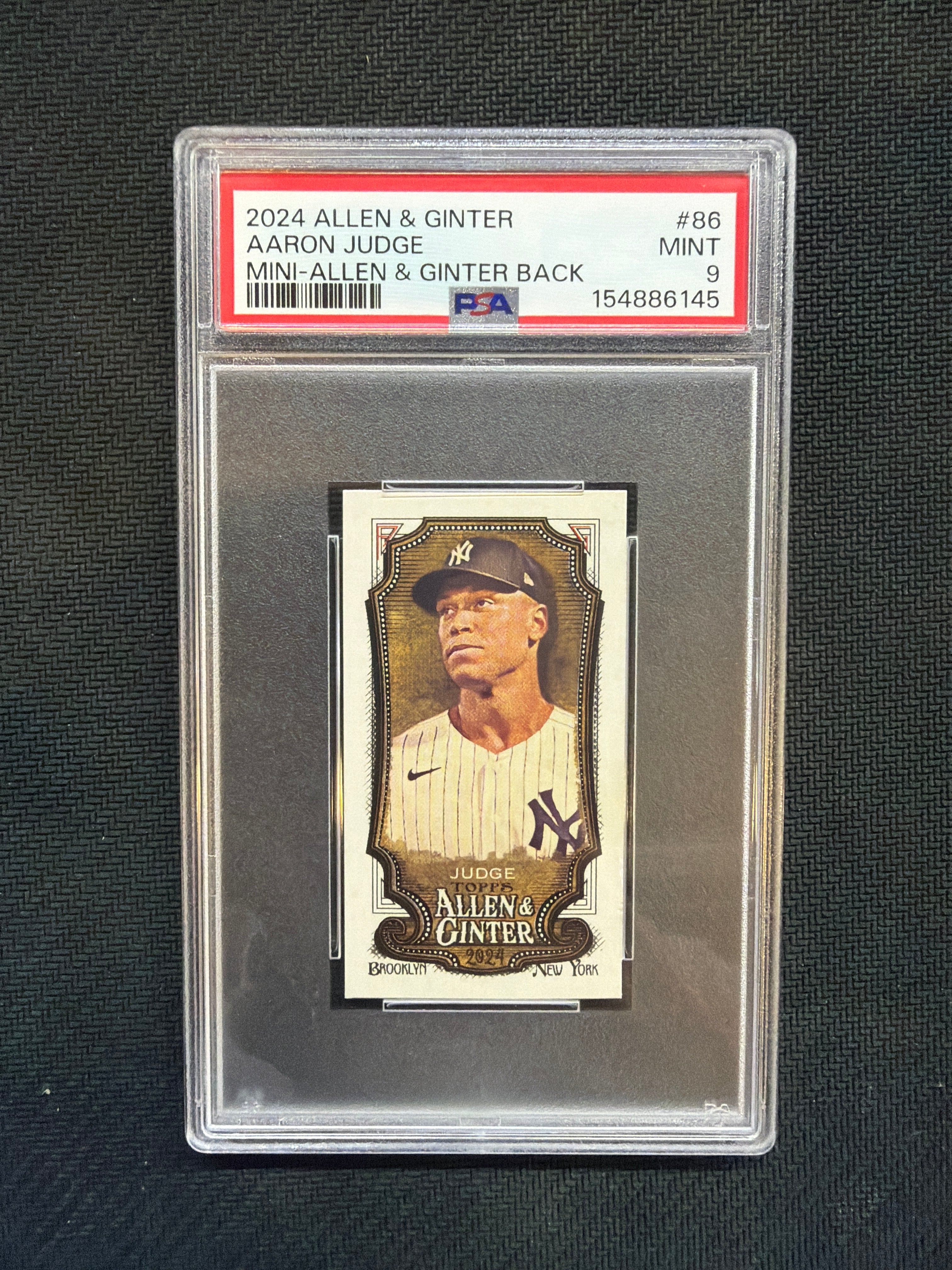 2024 Allen Ginter Aaron Judge Mini Allen Ginter Back PSA 9