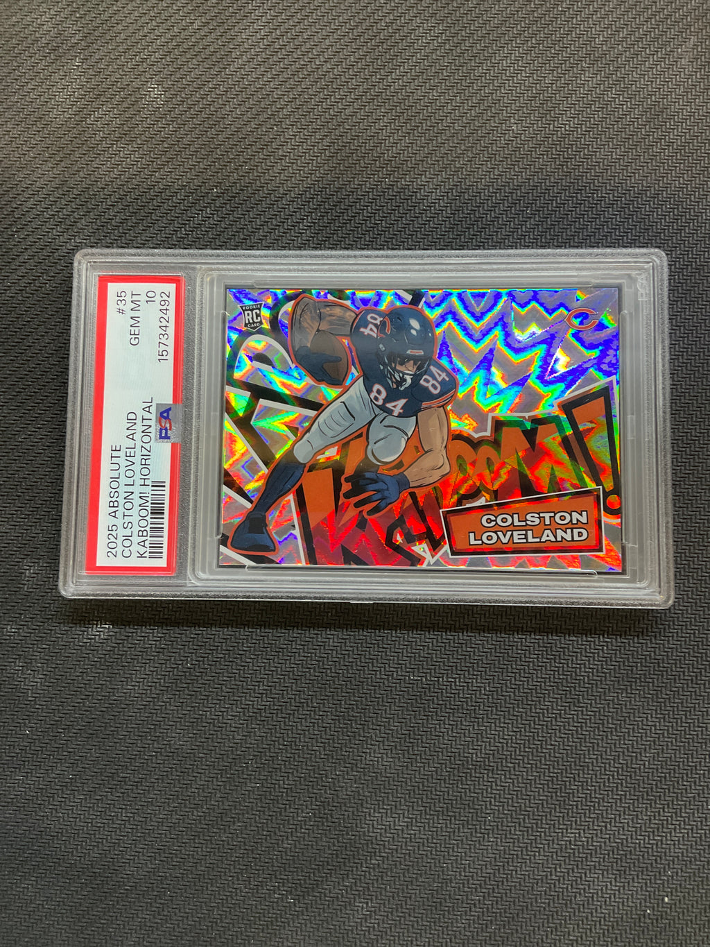 2025 Absolute Colston Loveland Kaboom! Horizontal PSA 10 Bears 492