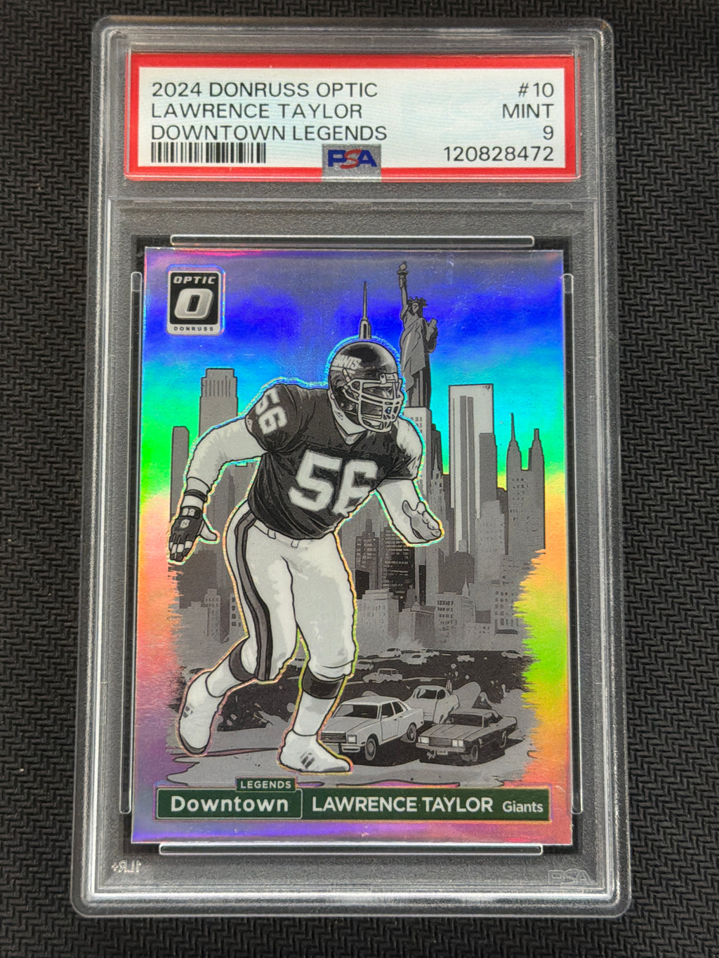 2024 Donruss Optic Lawrence Taylor Downtown! Legends #10 PSA 472