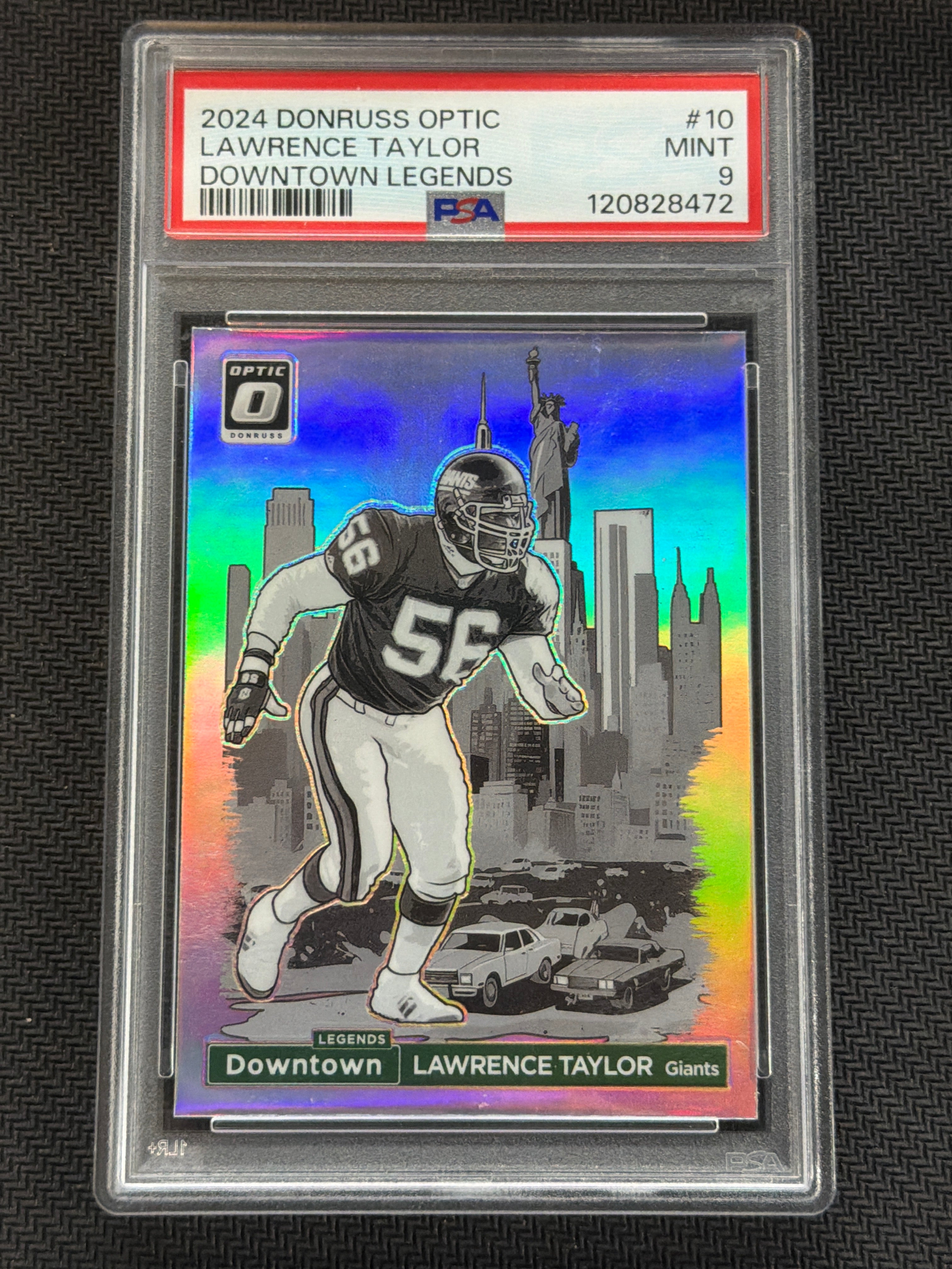 2024 Donruss Optic Lawrence Taylor Downtown! Legends #10 PSA 472