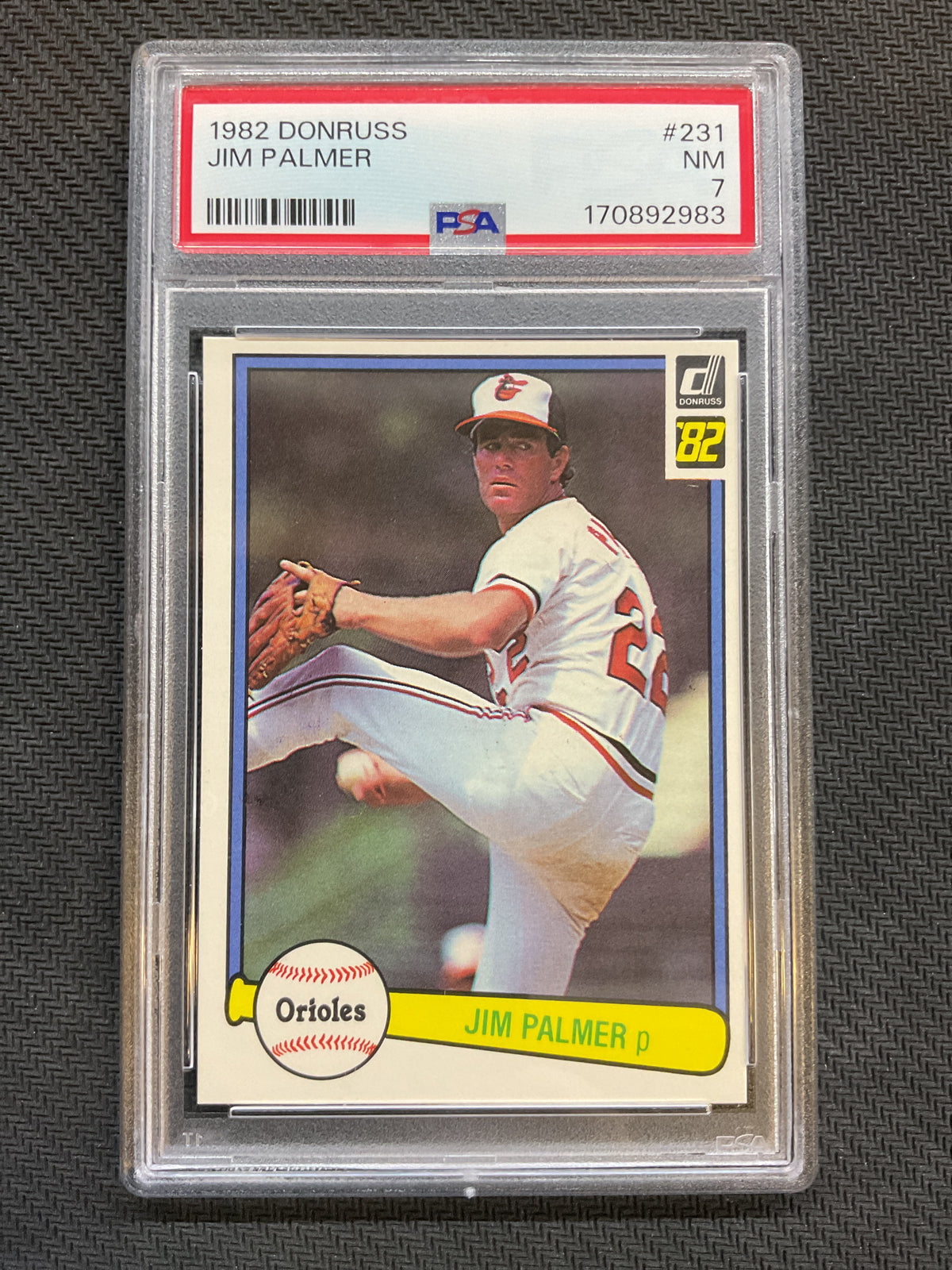 1982 Donruss #231 Jim Palmer PSA 7