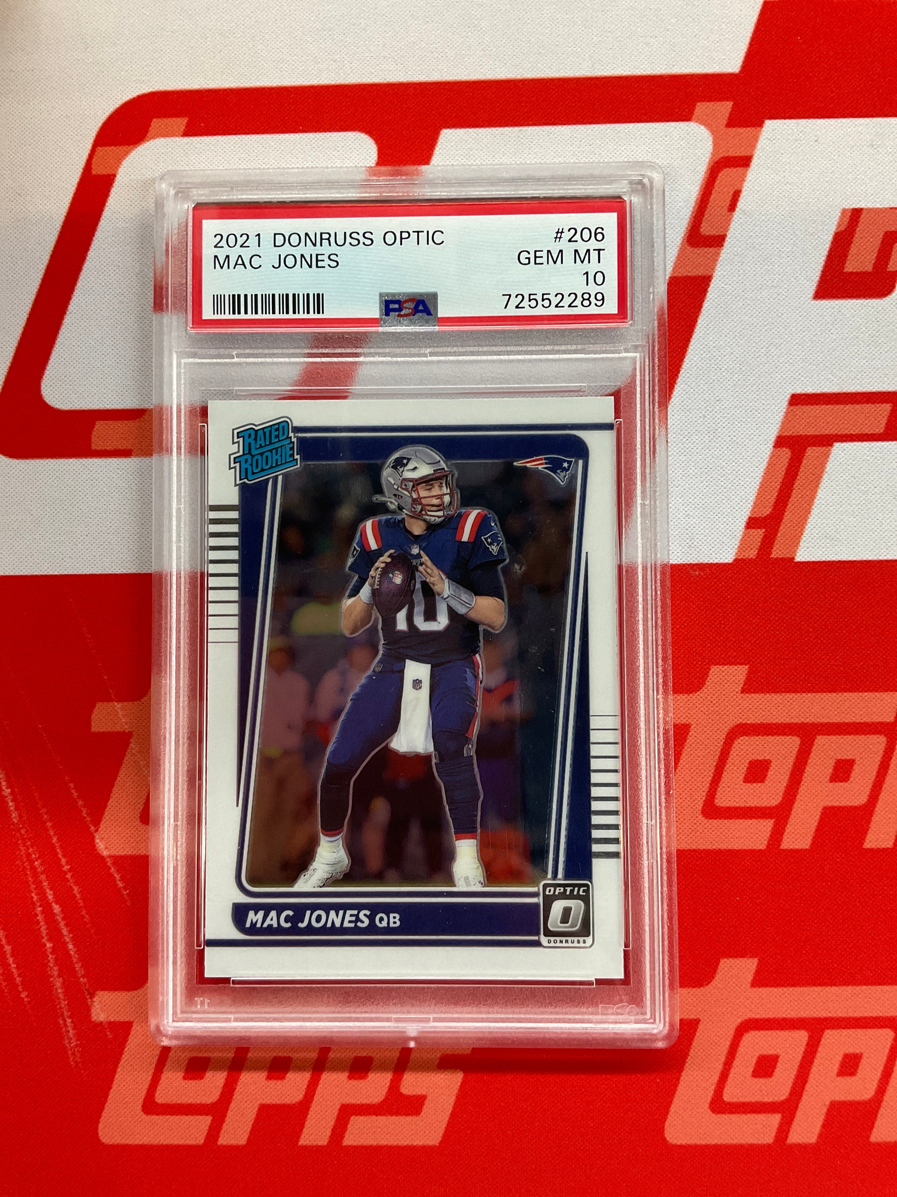 2021 Donruss Optic Mac Jones Rookie PSA 10