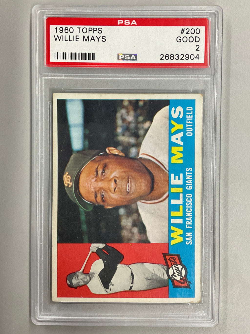 1960 Topps Willie Mays #200 PSA 2 Giants