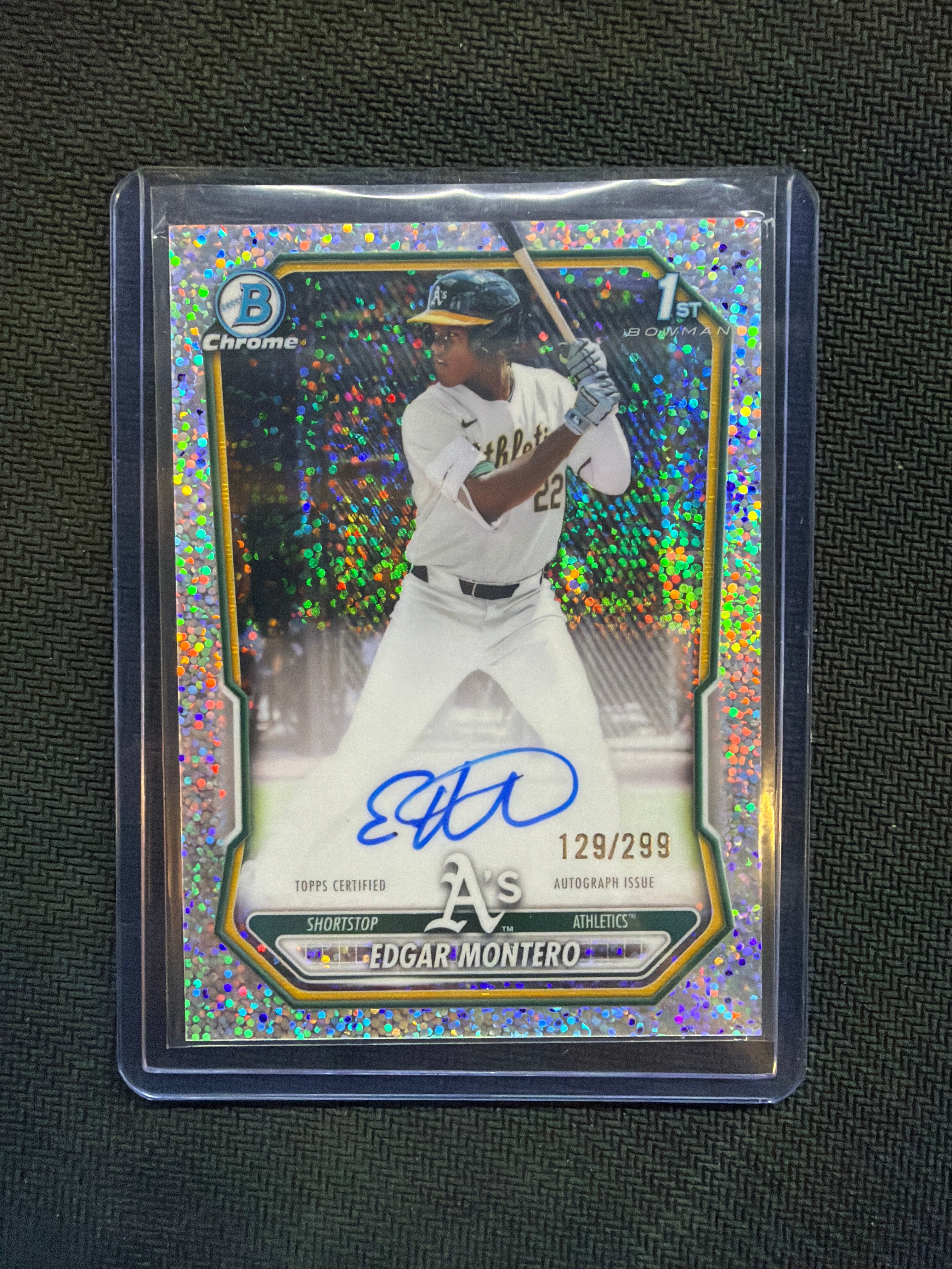 2026 Bowman Chrome Edgar Montero Speckle 1st Auto /299