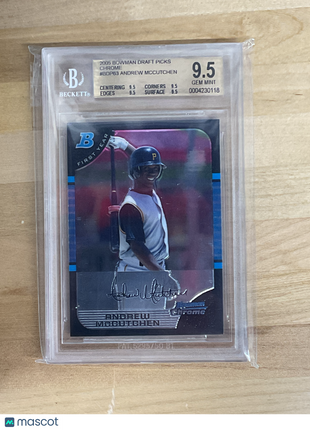 2005 Bowman Chrome Andrew Mccutchen BGS 9.5 Rookie
