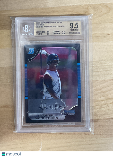 2005 Bowman Chrome Andrew Mccutchen BGS 9.5 Rookie