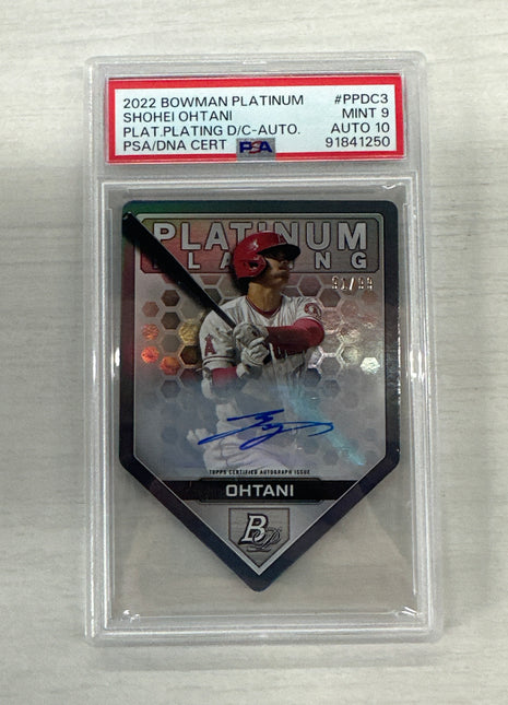 2022 Bowman Platinum Shohei Ohtani Platinum Auto /99 PSA 9 10