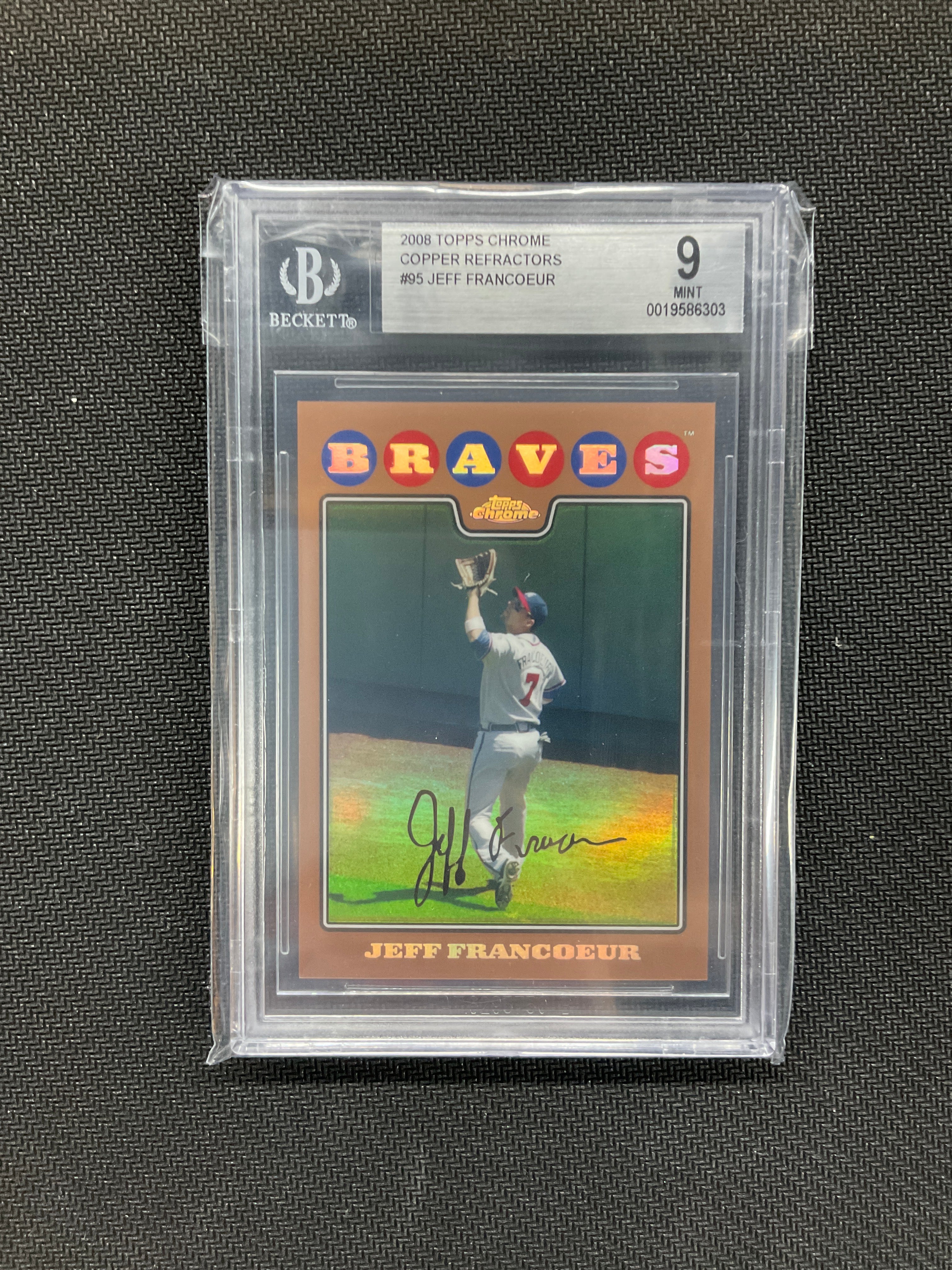 2008 Topps Chrome Jeff Francoeur Copper Refractor /599 BGS 9 Braves