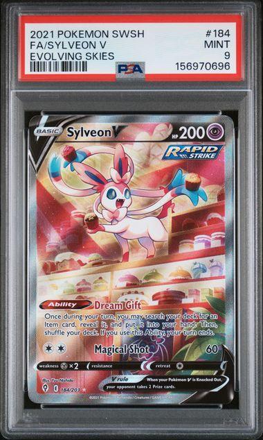 2021 Pokemon Evolving Skies Sylveon V 184 PSA 9