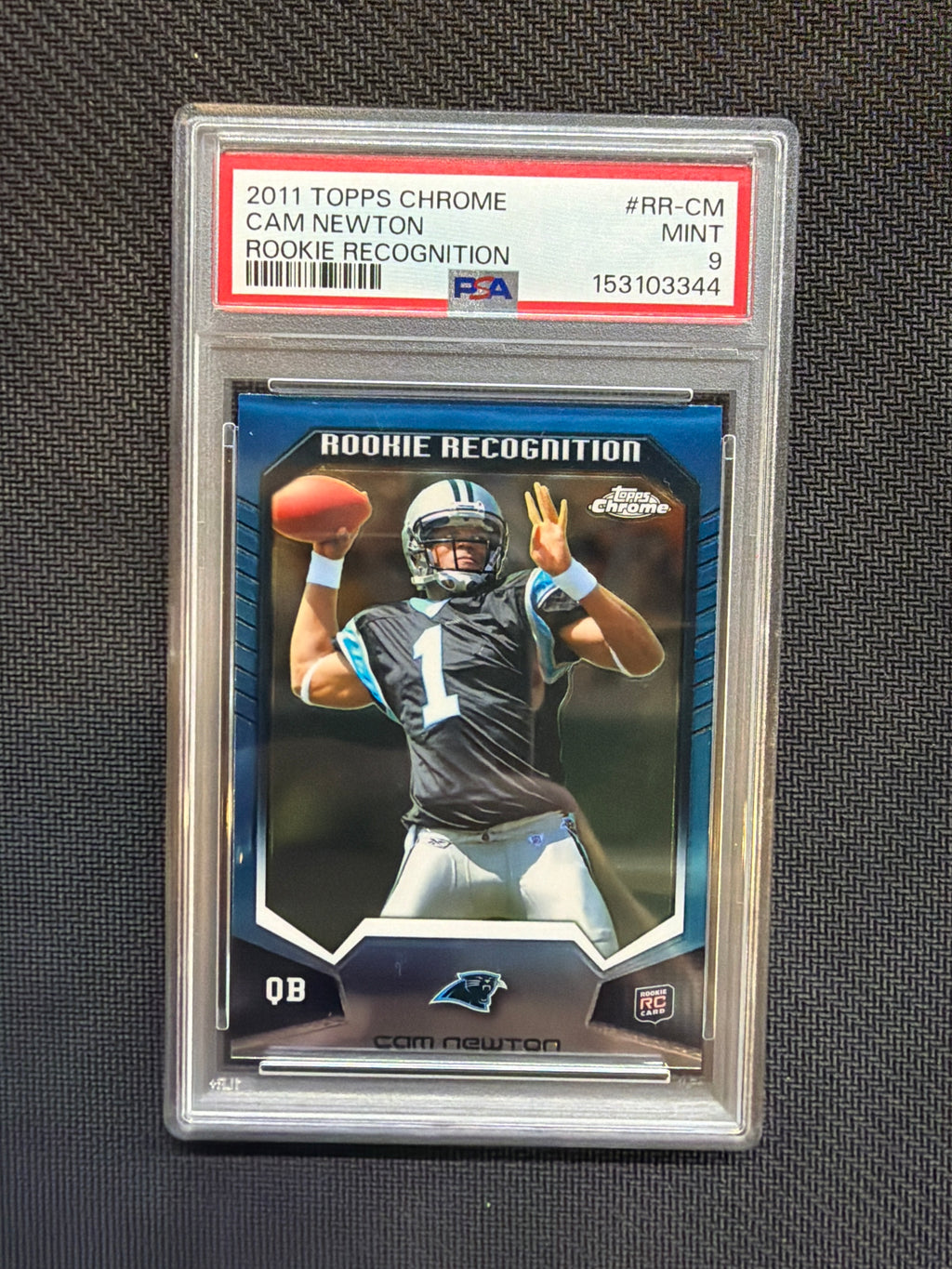 2011 Topps Chrome Cam Newton Rookie Recognition PSA 9 Auburn