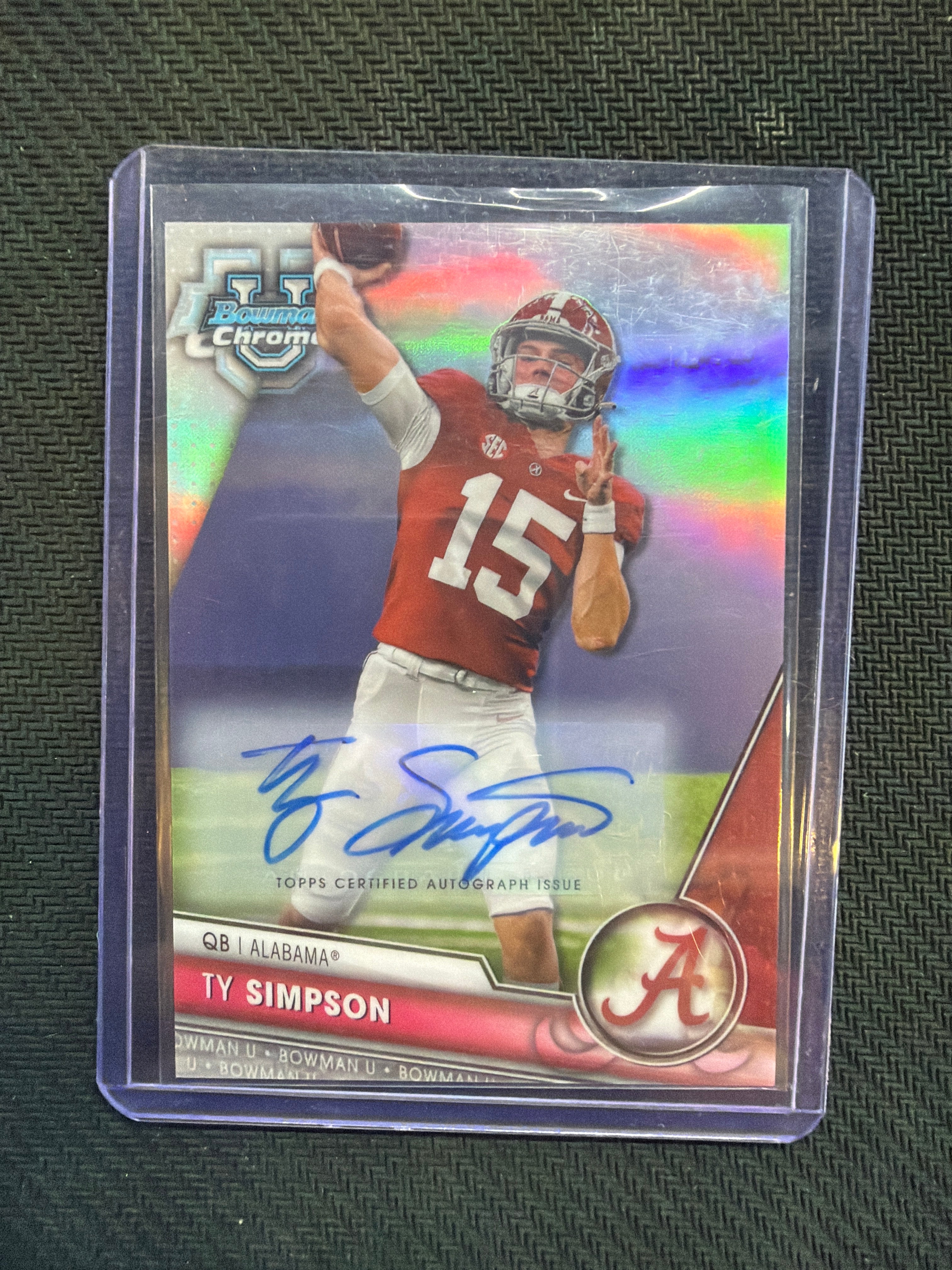 2023 Bowman Chrome U Ty Simpson Refractor Auto /499 Alabama