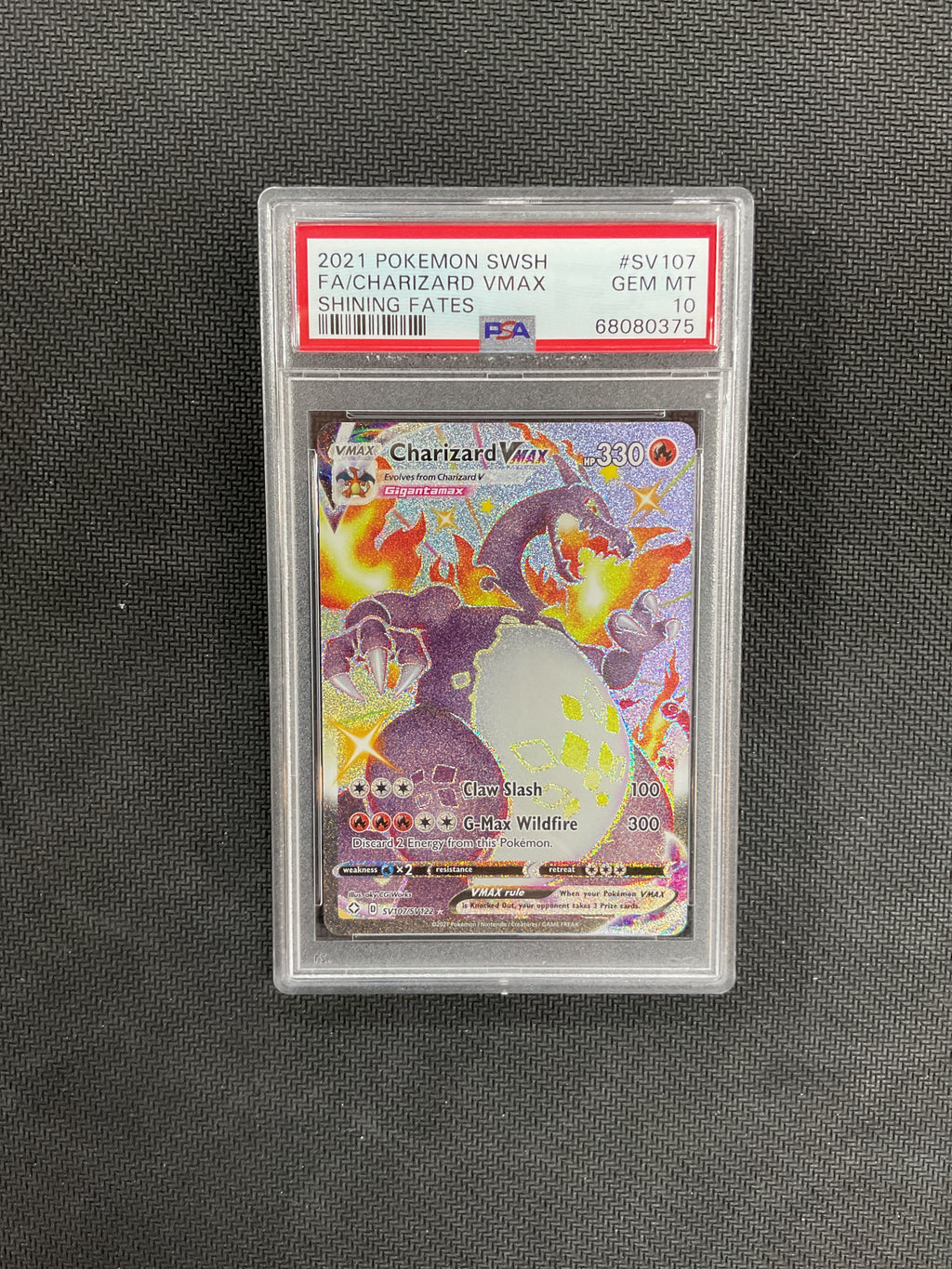 2021 Charizard Vmax SV107 PSA 10