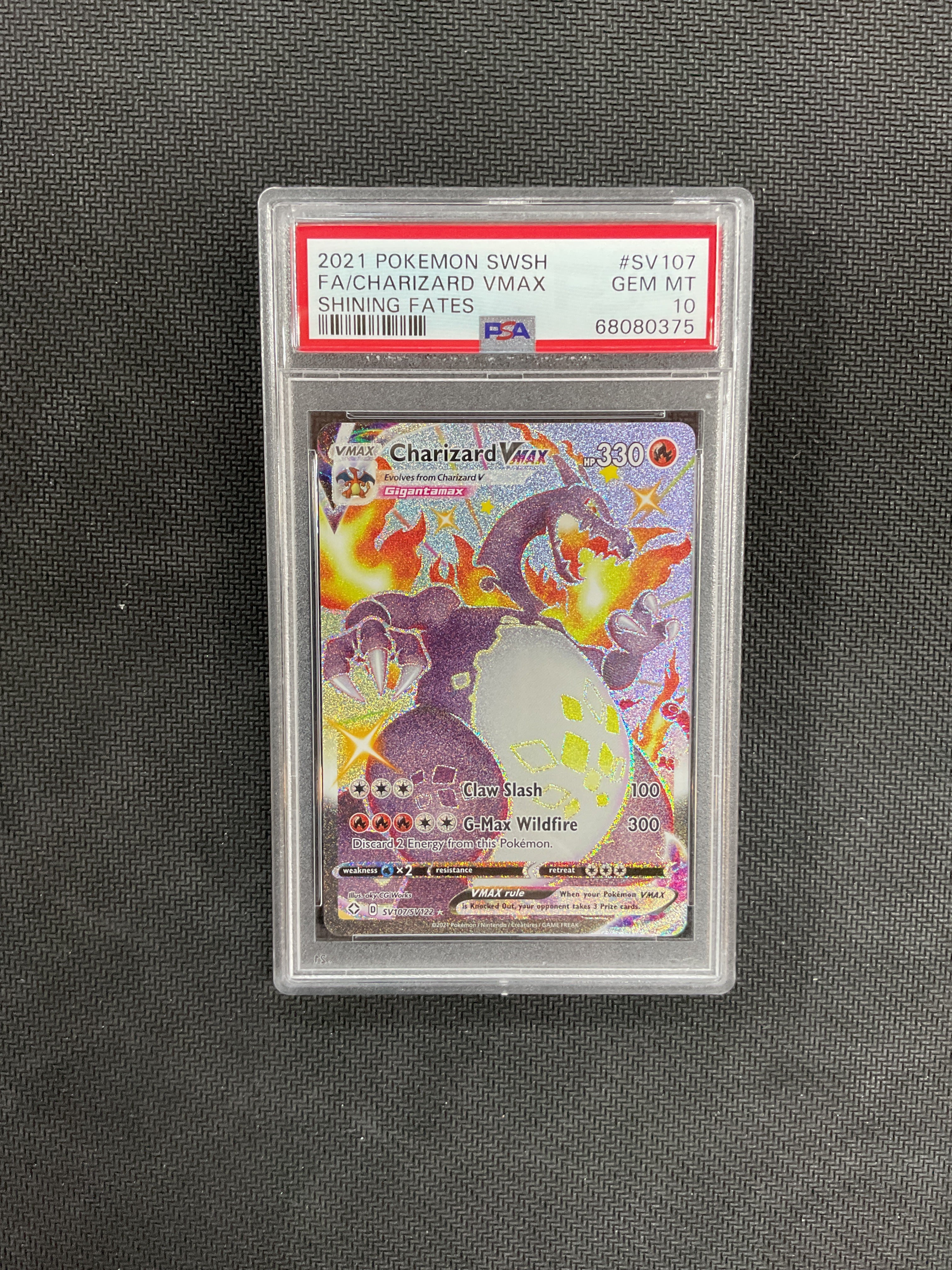 2021 Charizard Vmax SV107 PSA 10