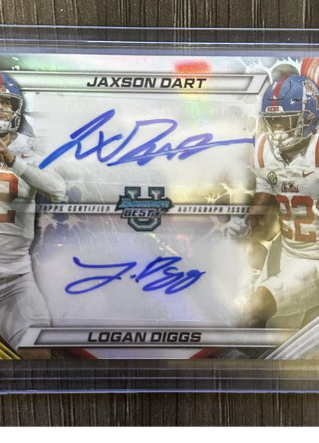 2024 Bowman Best Jaxson Dart Logan Diggs Dual Auto /25
