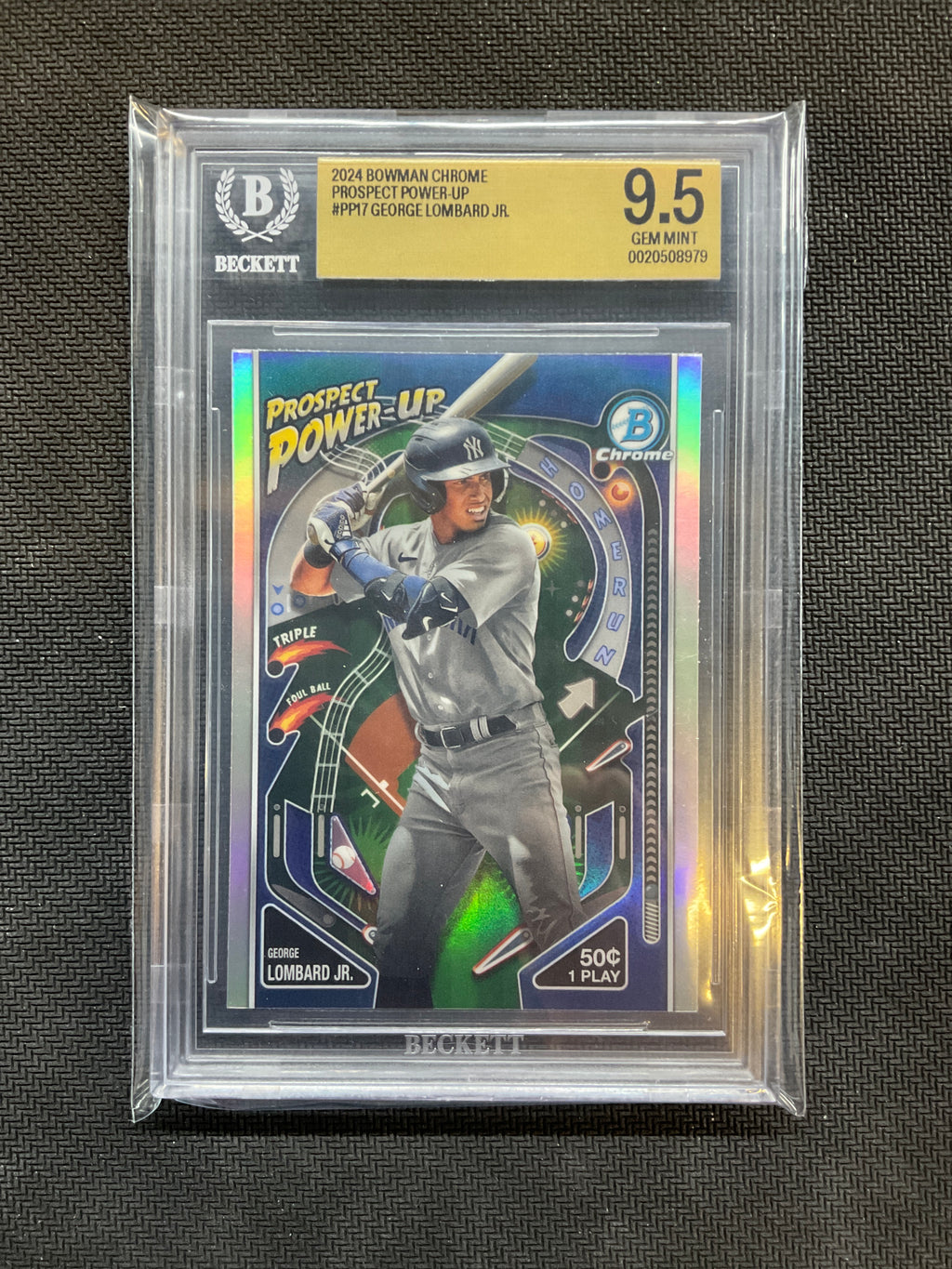 2024 Bowman Chrome George Lombard Jr Prospect Power Up BGS 9.5 Yankees