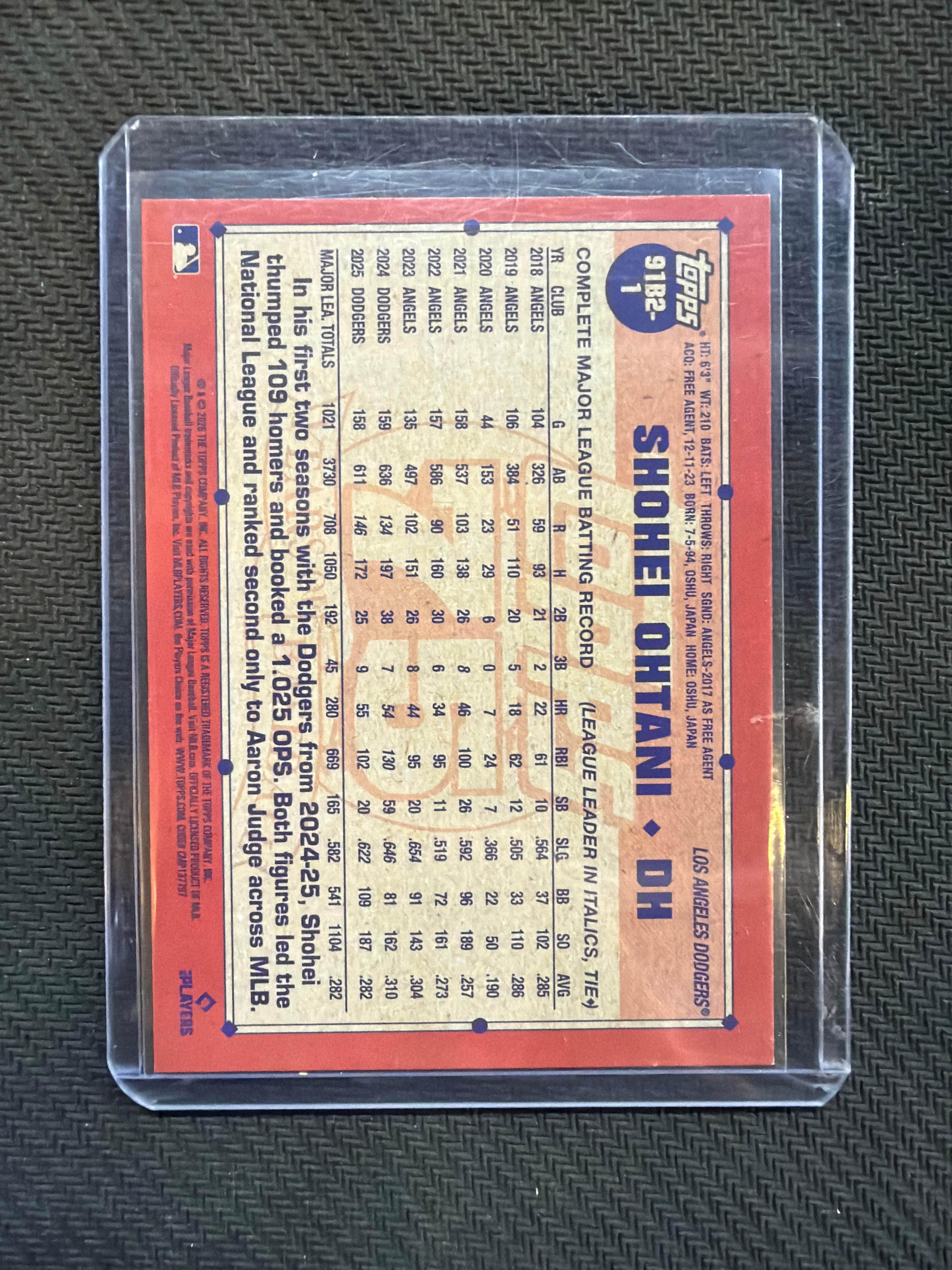 2026 Topps Shohei Ohtani All Star Game Dodgers