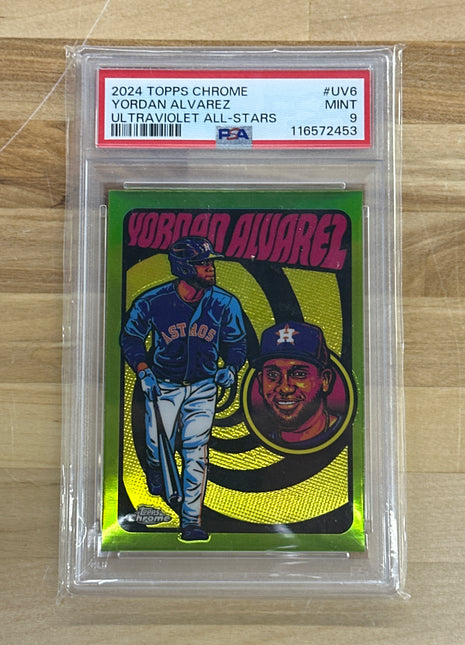 2024 Topps Chrome Yordan Alvarez UltraViolet Case Hit PSA 9
