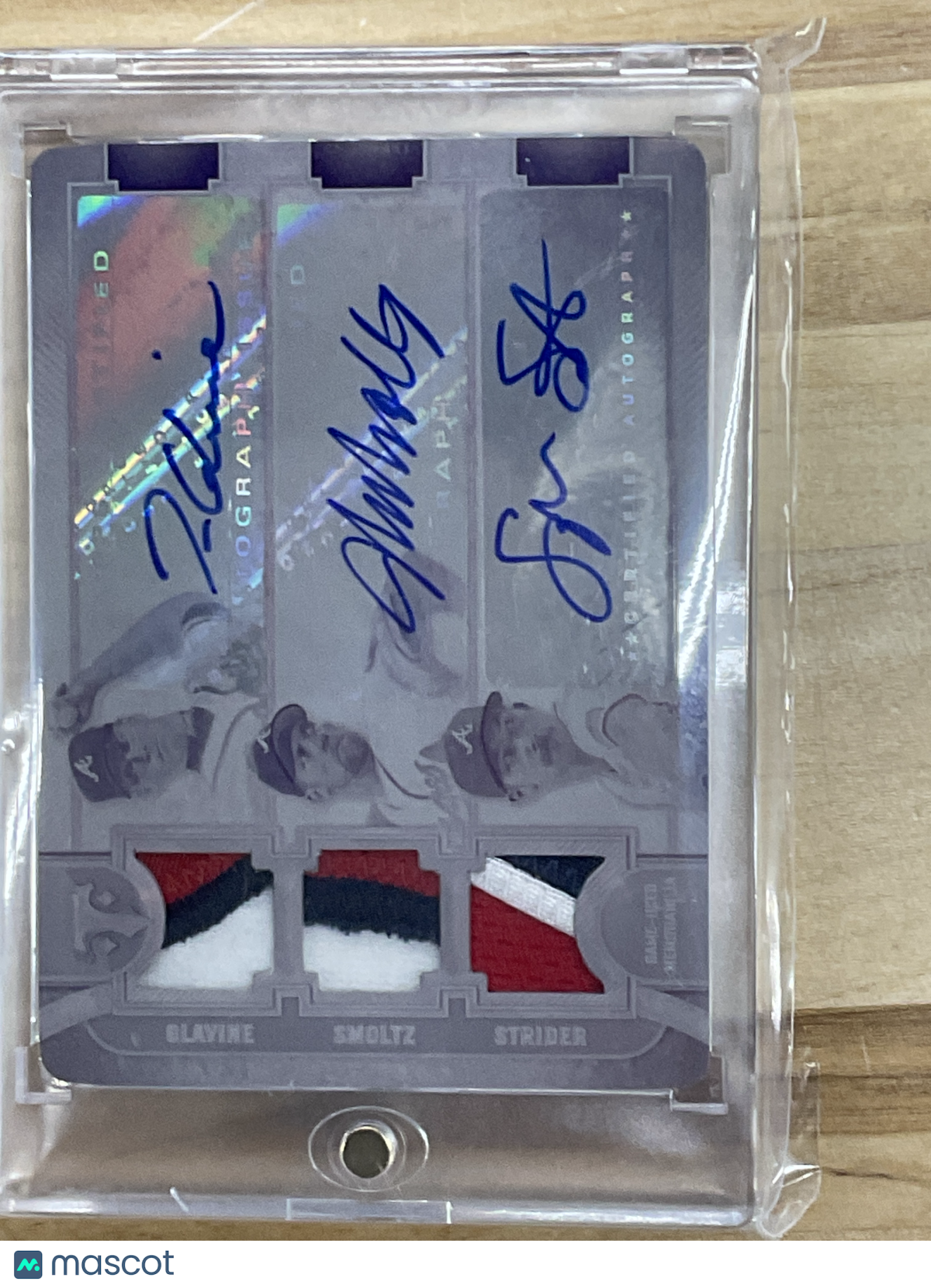 202 Topps Triple Threads Glavine/Smoltz/Strider Plate Patch Auto 1/1