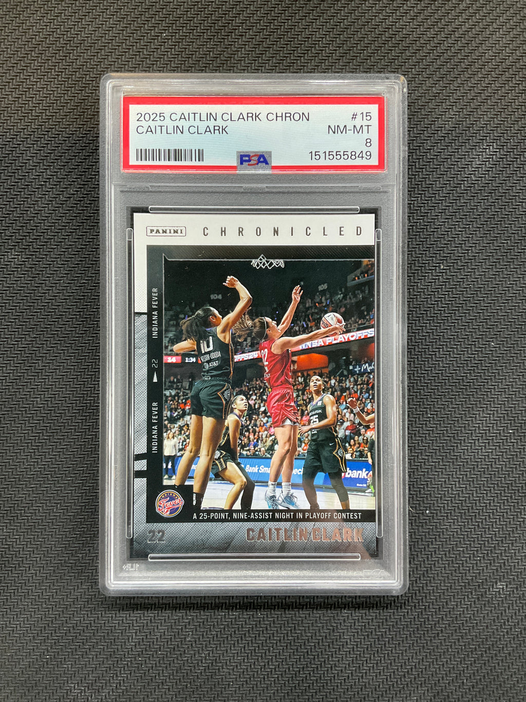 2025 Panini Caitlin Clark Chronicles #15 Playoff Contest PSA 8 849