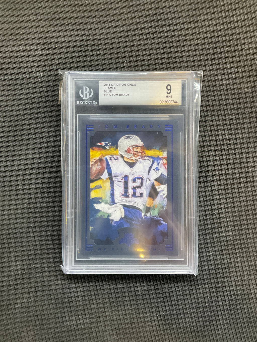 2015 Gridiron Kings Tom Brady Framed Blue BGS 9 Patriots