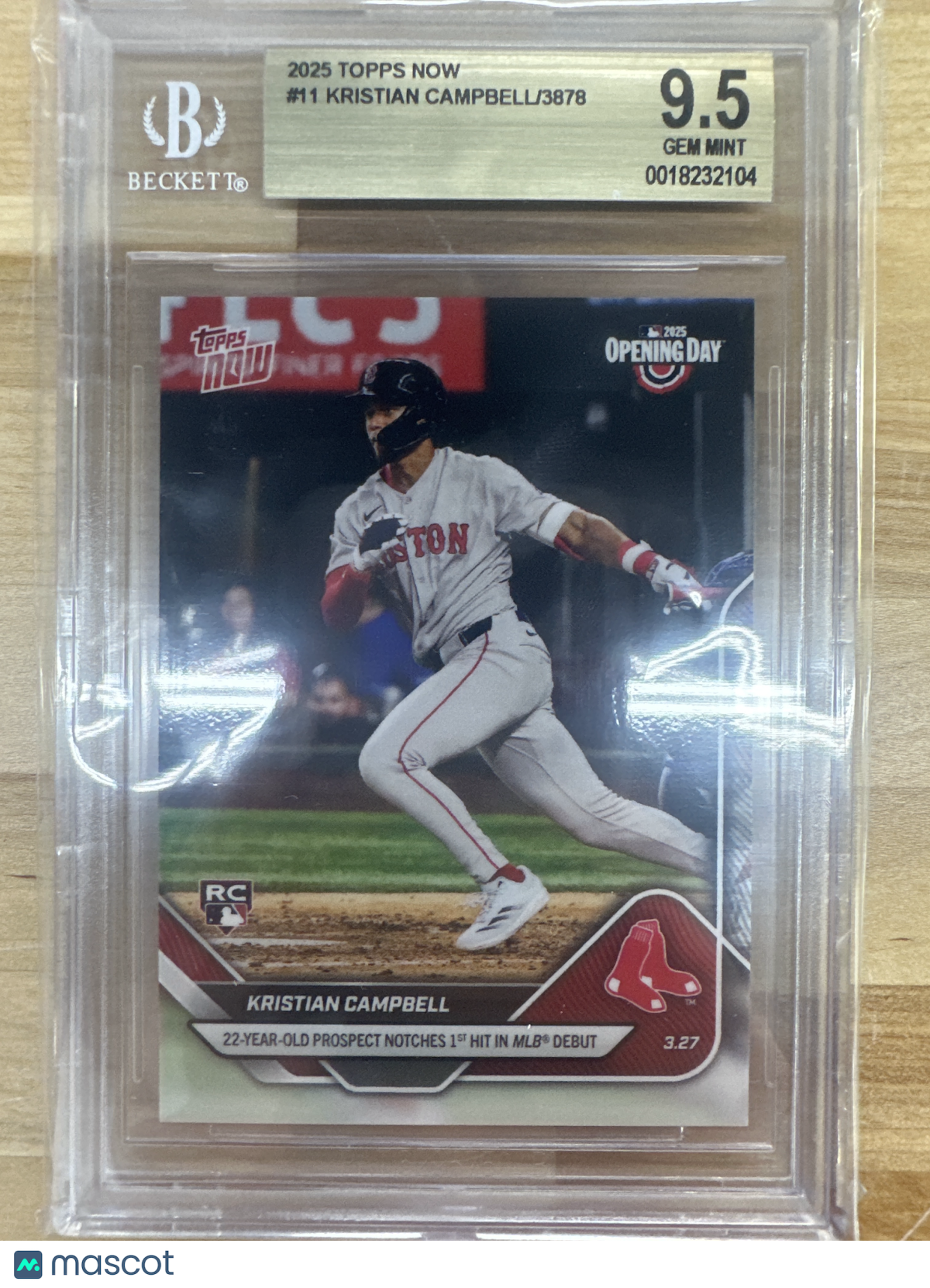 2025 Topps Now #11 Kristian Campbell BGS 9.5