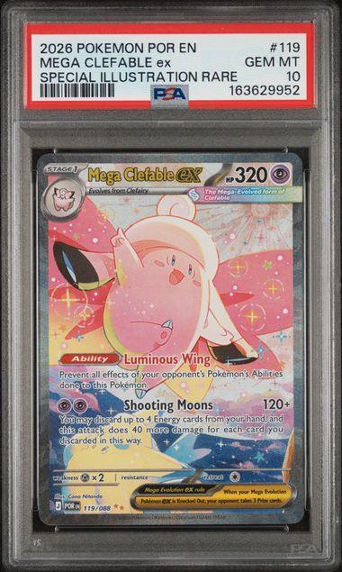 2026 Pokemon Perfect Order Mega Clefable ex 119 PSA 10