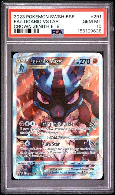 2023 Pokemon Crown Zenith Elite Trainer Promo Lucario VSTAR #291 PSA 10