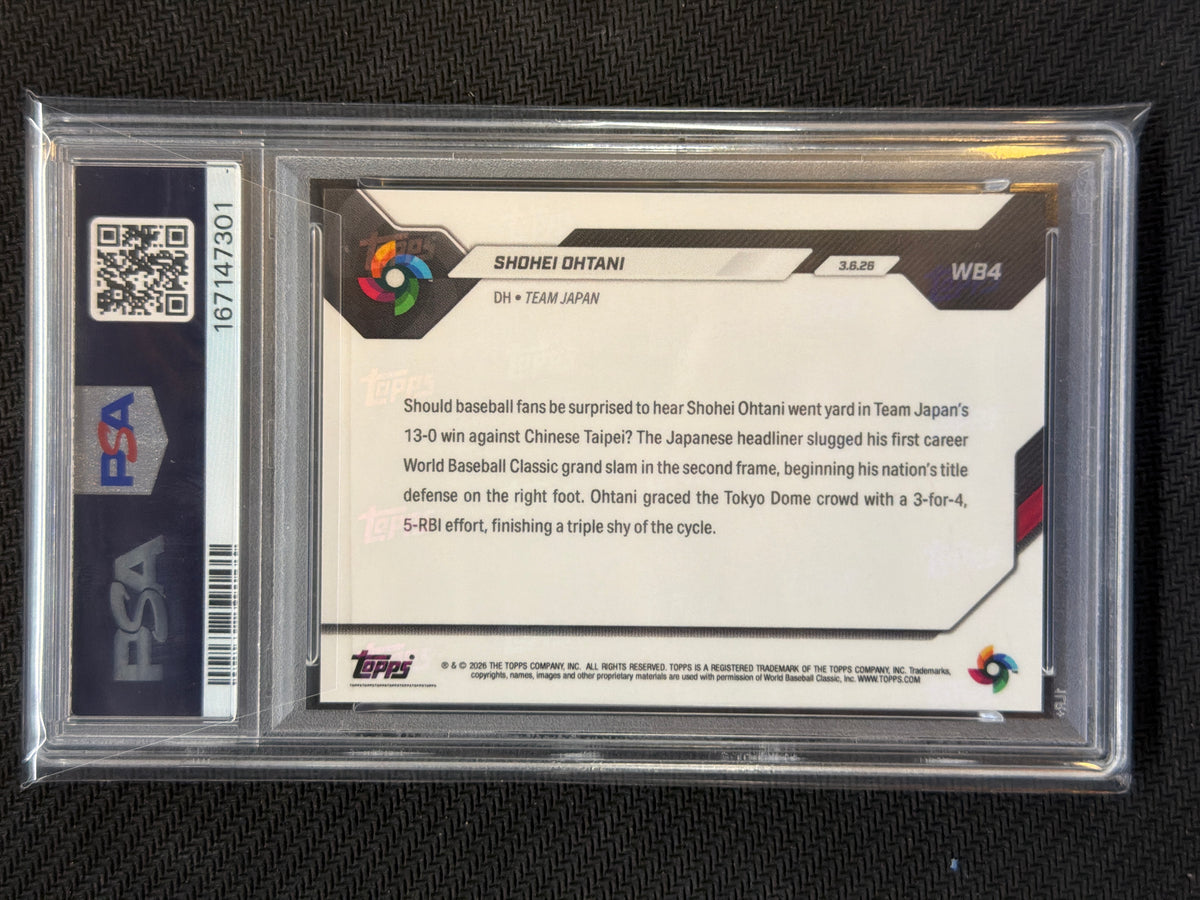 2026 Topps Now WBC Shohei Ohtani 1 WBC Grand Slam PSA 10 301