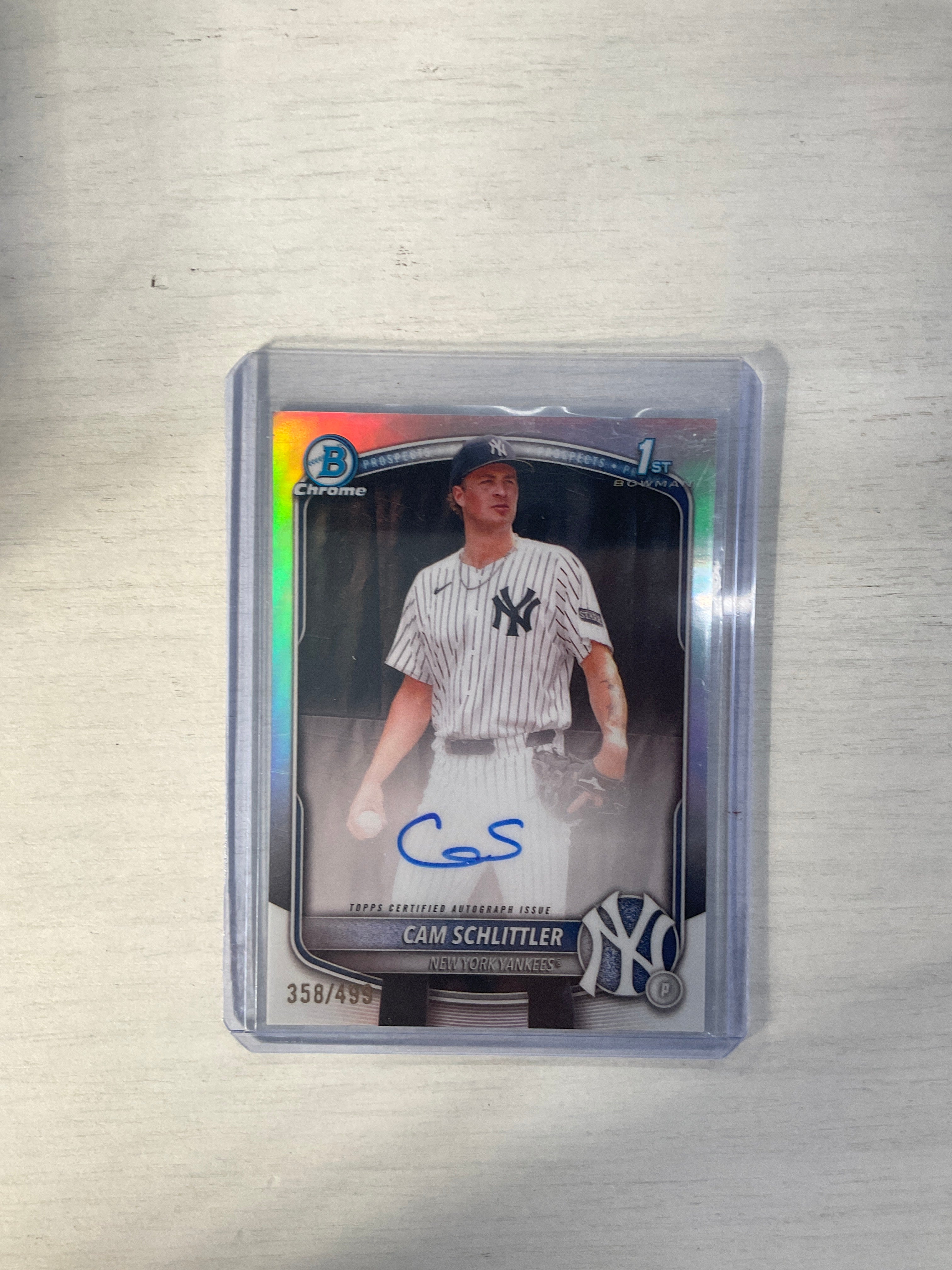 2025 Bowman Chrome Cam Schlittler Auto /499 Refractor