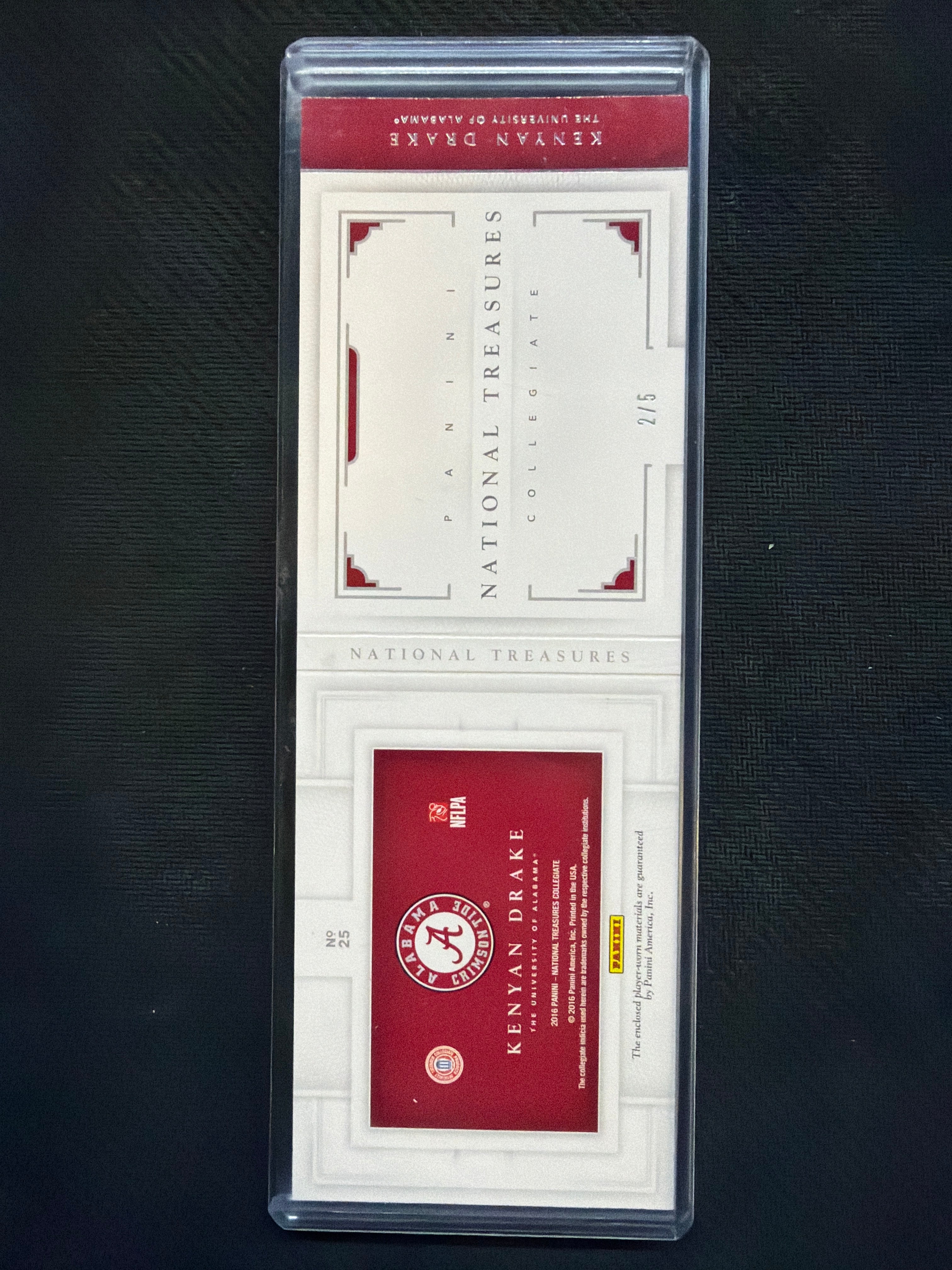 2016 National Treasures Kenyan Drake /5 Patch Booklet Alabama