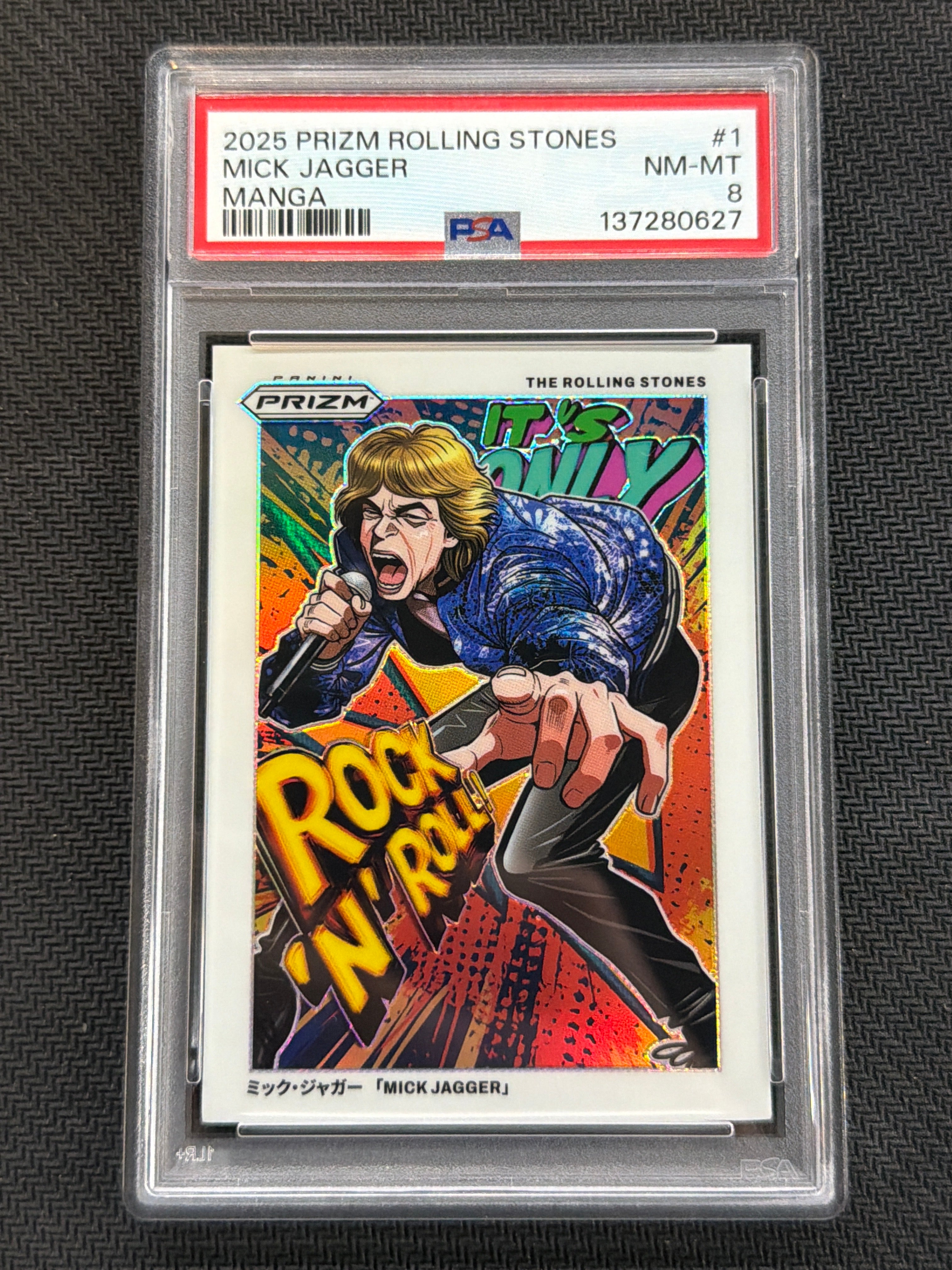 2025 Prizm Rolling Stones Mick Jagger Manga #1 PSA 8 627