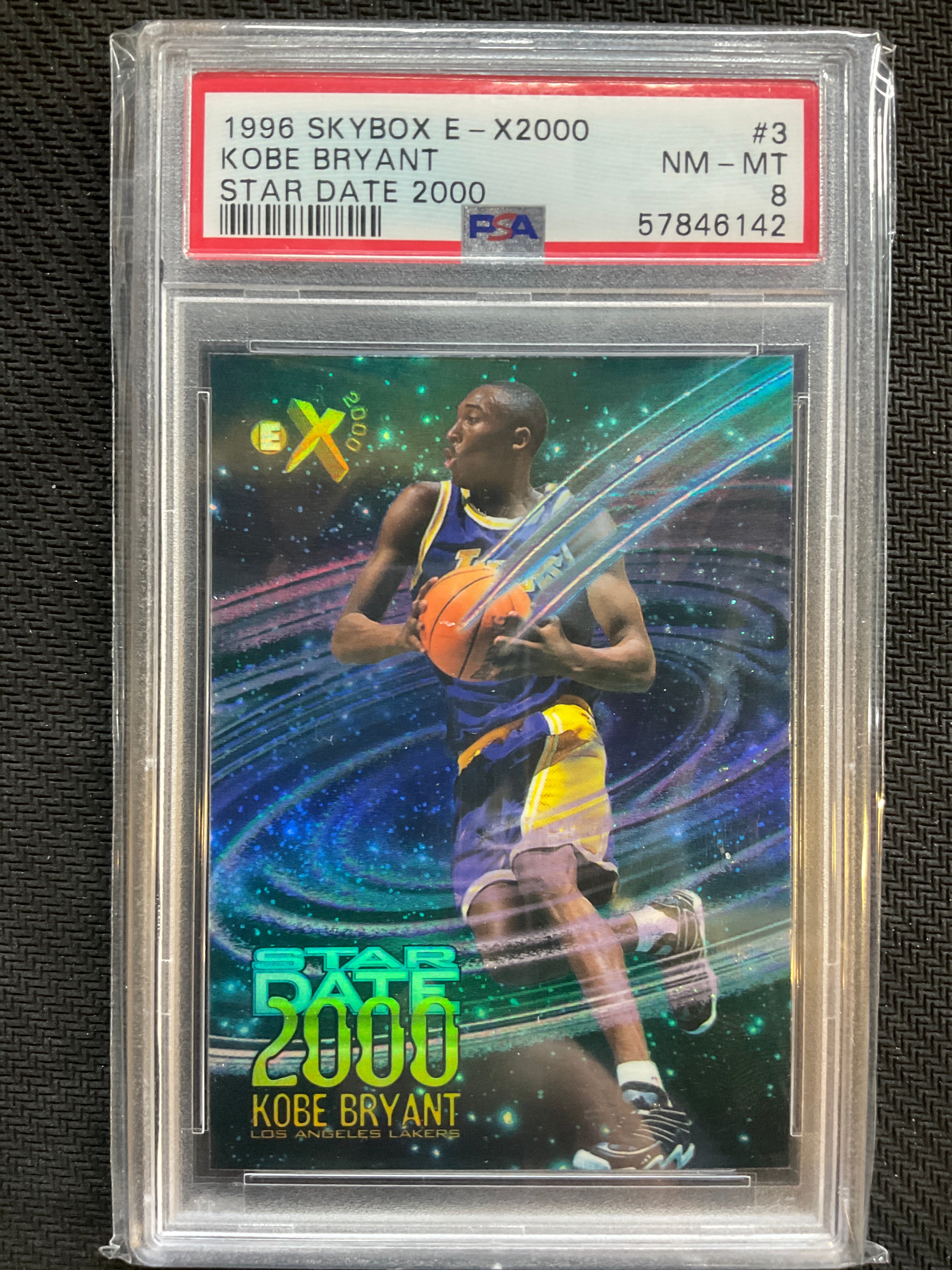 1996 Skybox E-X2000 Kobe Bryant Star Date 2000 Rookie PSA 8 Lakers