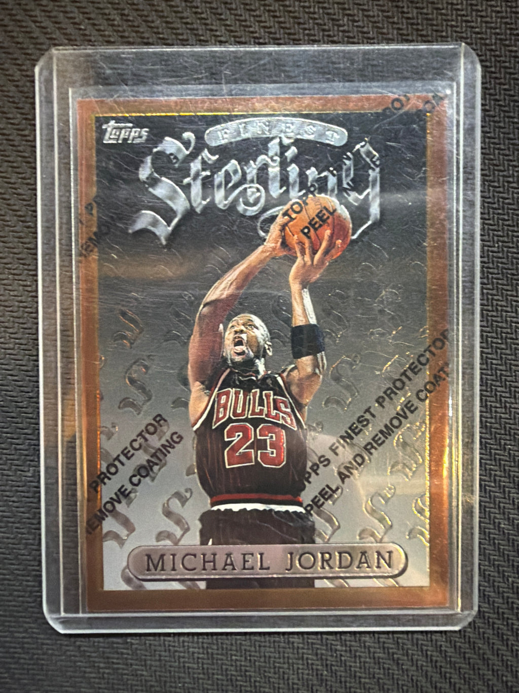 1996 Topps Finest Sterling Michael Jordan W/Coating #50 Bulls